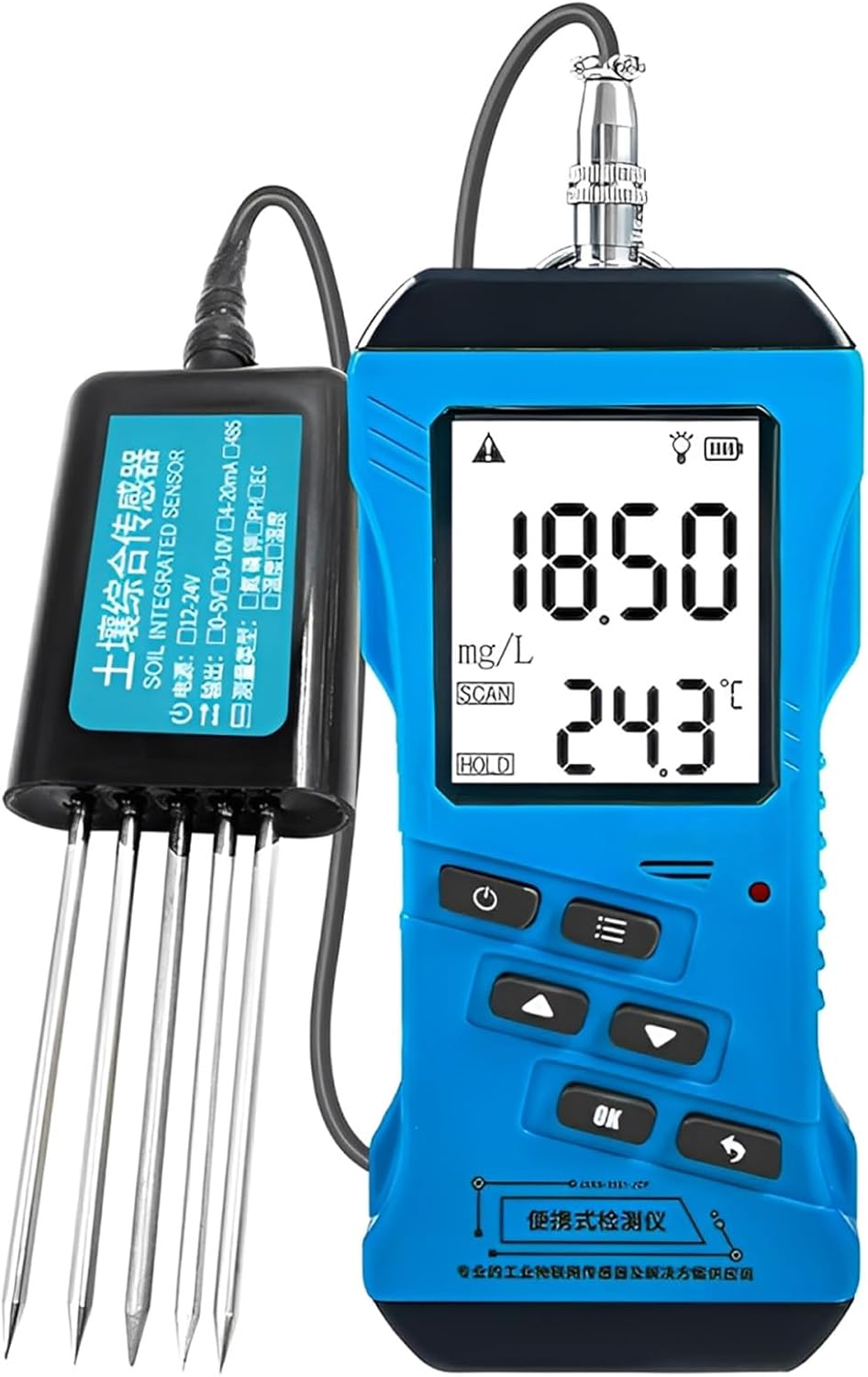 5-in-1 Soil Test Kit - Multi-Function pH, EC, Moisture, NPK Meter for Plants & Soil - Essential Gardening Tool for Accurate Soil Nutrient Detection in Garden & Farm