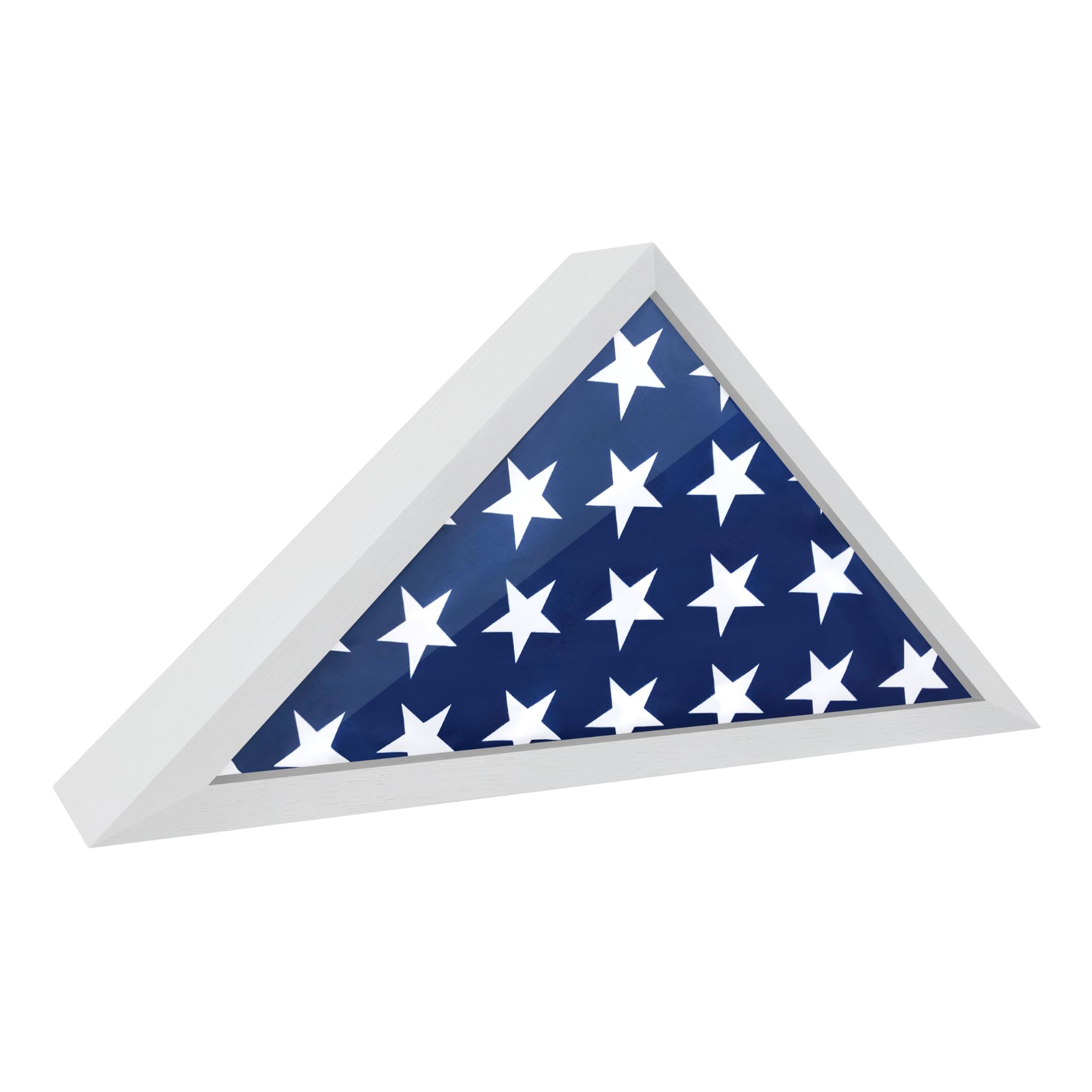 flag case for american veteran burial flag solid wood military flag display case funeral flag flag shadow boxes to fit a folded 5'x9.5' american flag with polished plexiglass (white)