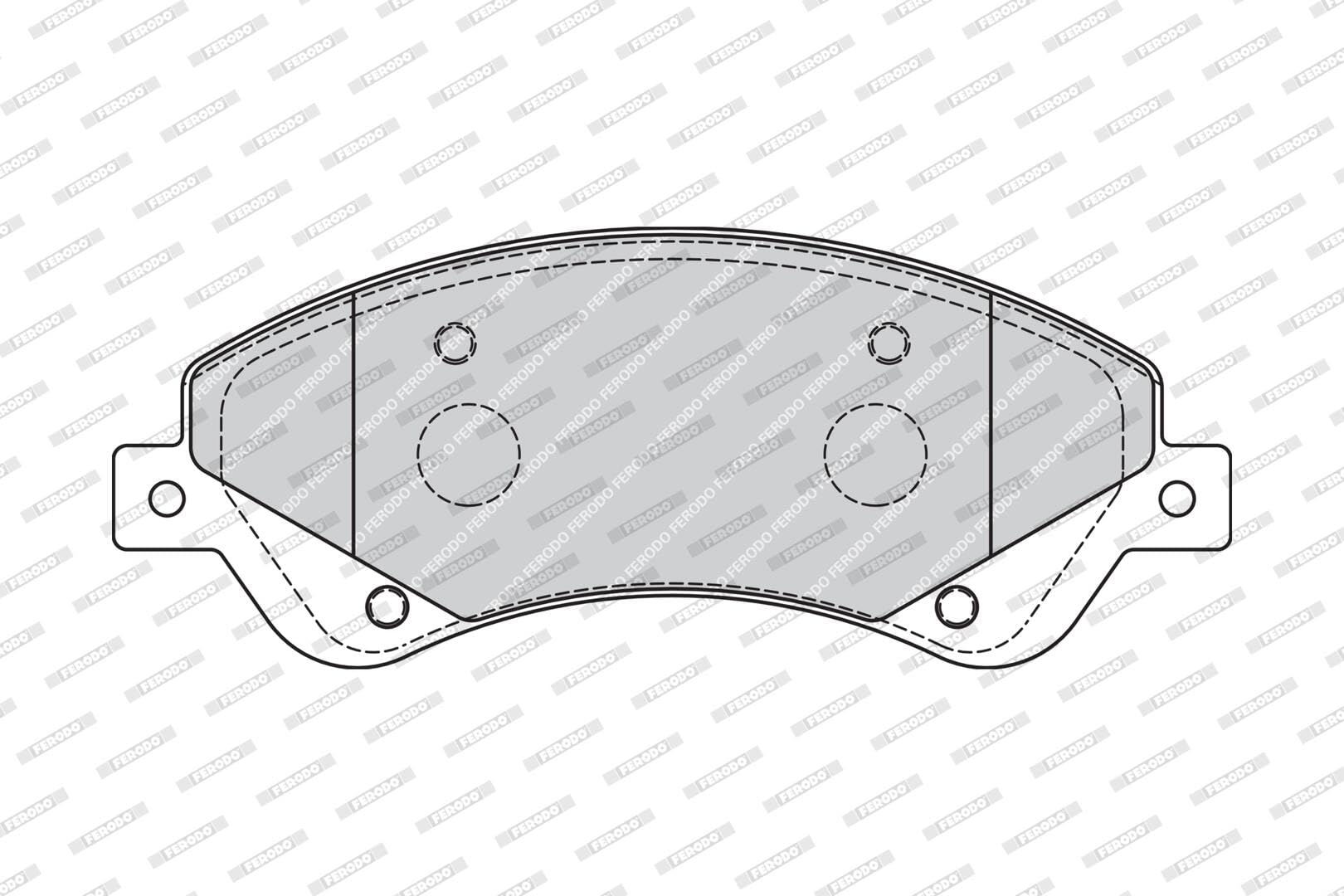 FERODO Juego de pastillas de freno Delantero con contacto avisador de desgaste con accesorios FVR1929 Juego de pastillas de freno Compatible con FORD Transit Mk6 Furgoneta V347, V348, FA