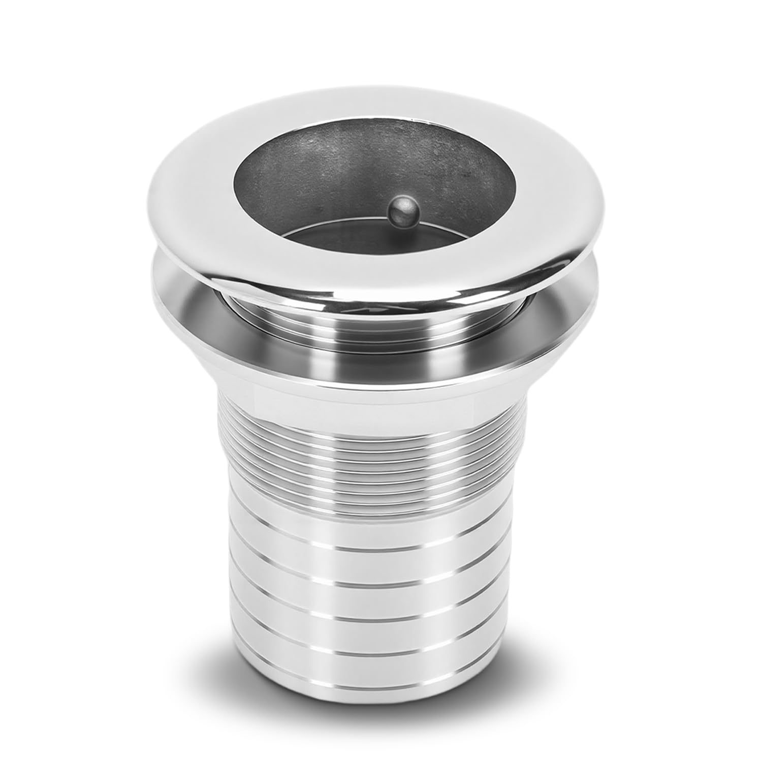 Tissting Boat Thru Hull Fitting, 2in 100mm Marine Drain Plug Stainless Steel Hull Connector Water Outlet for Vessel Yacht Boat Plumbing Systems Easy Install