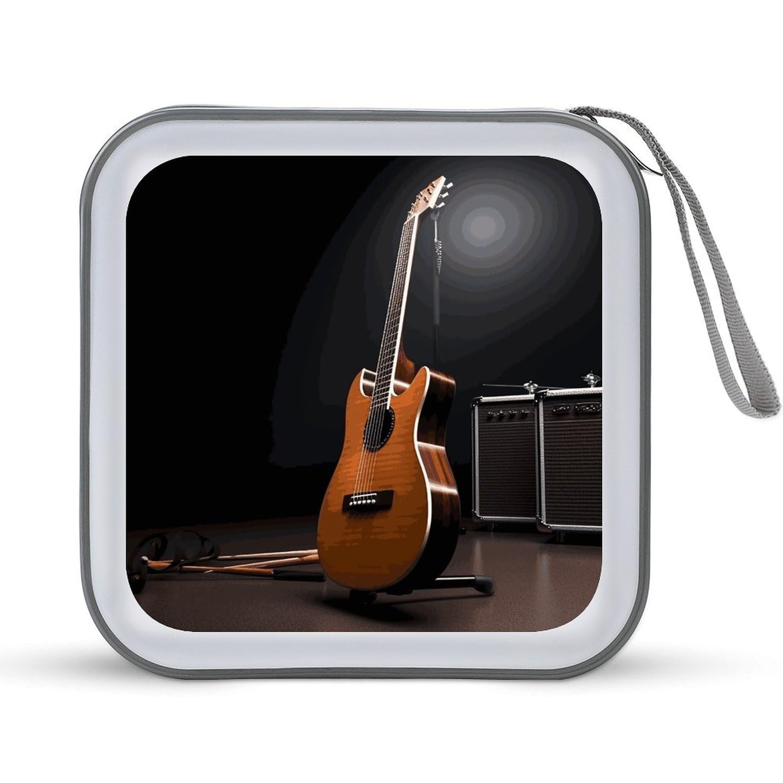 VstaDank - CD Case for Musical Instruments, Portable CD Case with Zipper for CD/DVD, Anti-scratch CD Storage Bag, Plastic Case for CDs, DVDs, Blu-rays, Discs