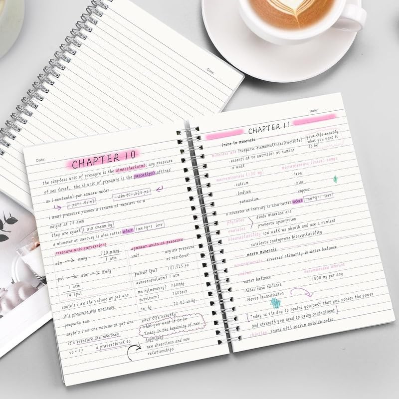 Image of A5 Lined Paper Notebooks, 5.5 x 8.2 inches, LINED Book,100 GSM Premium Paper, 480 Pages, Waterproof Cover, Set of 3
