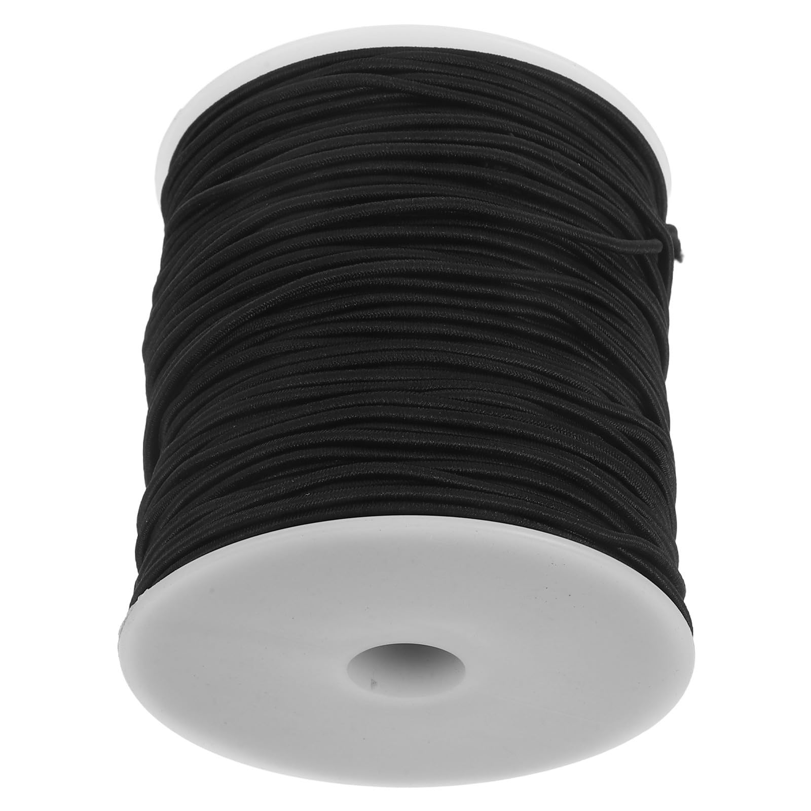 Hilo elástico negro de alta resistencia para pulseras BESTYASH: 90 metros de poliéster flexible