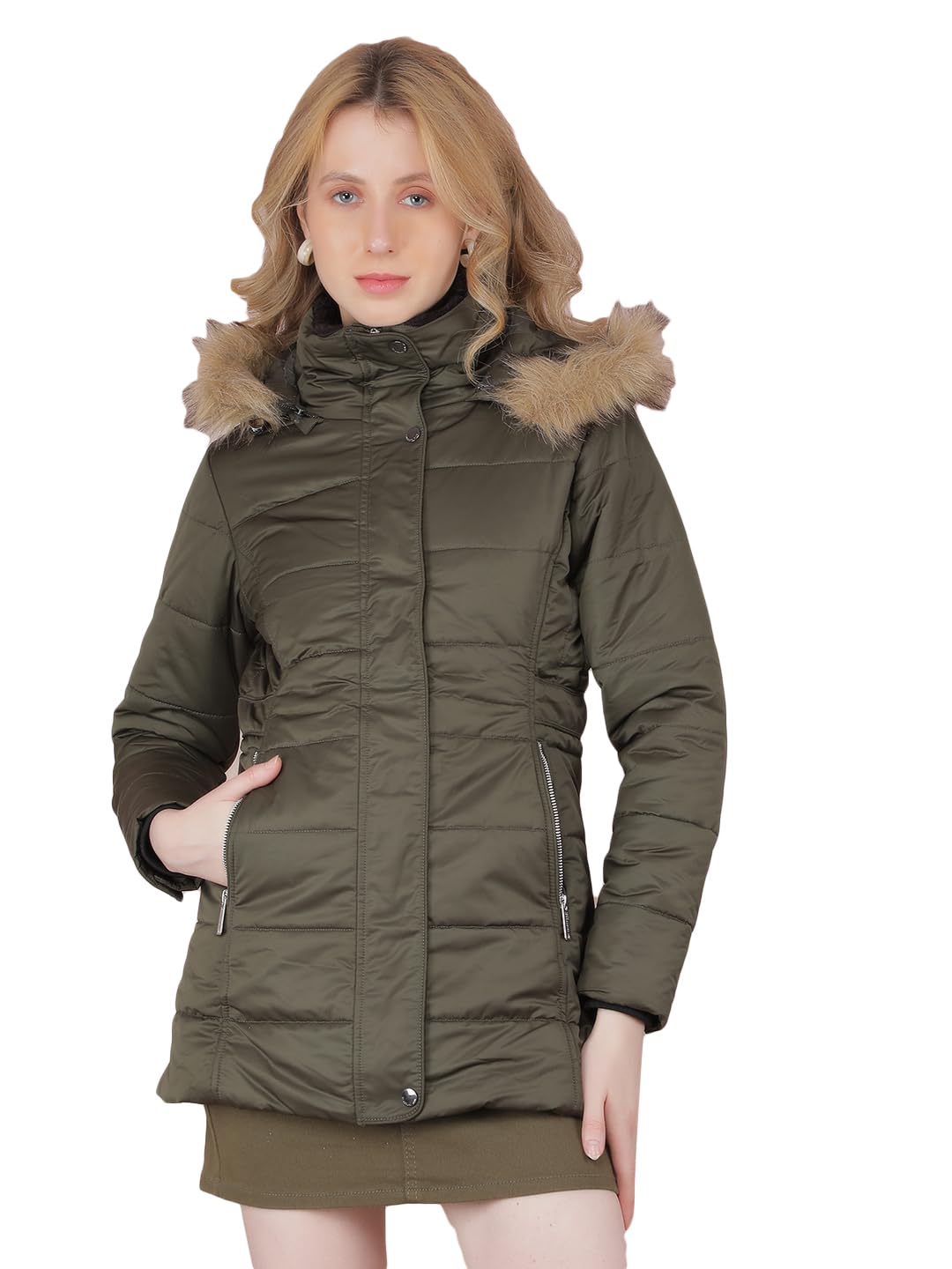 crimsoune club Women's Olive Padded Jacket-picture-30
