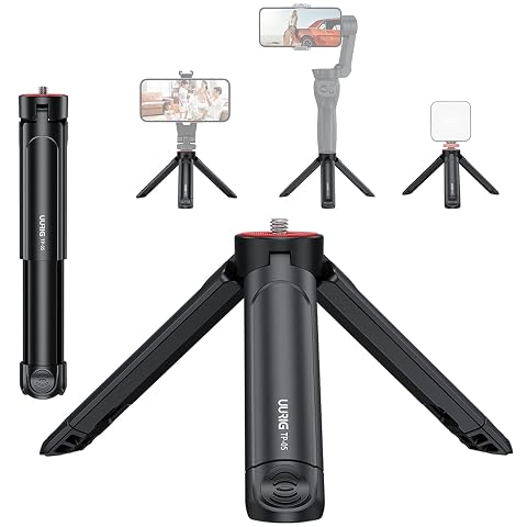 UURIG TP05 Extendable Mini Camera Tripod Portable Selfie Stick Handle Grip Desktop Webcam Tripod with 1 4 Screw