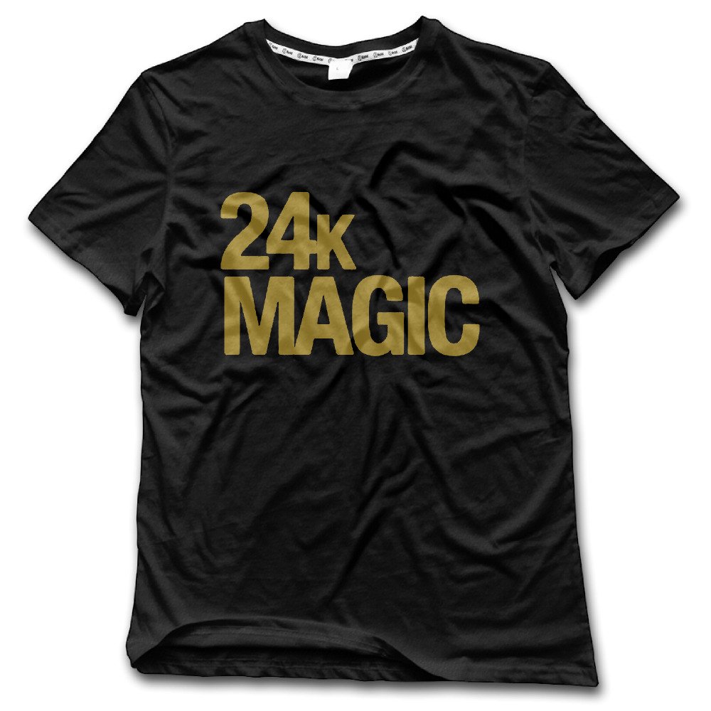 NATIEBNA Bruno 24K Magic Crew Neck T-Shirt Black M for Men