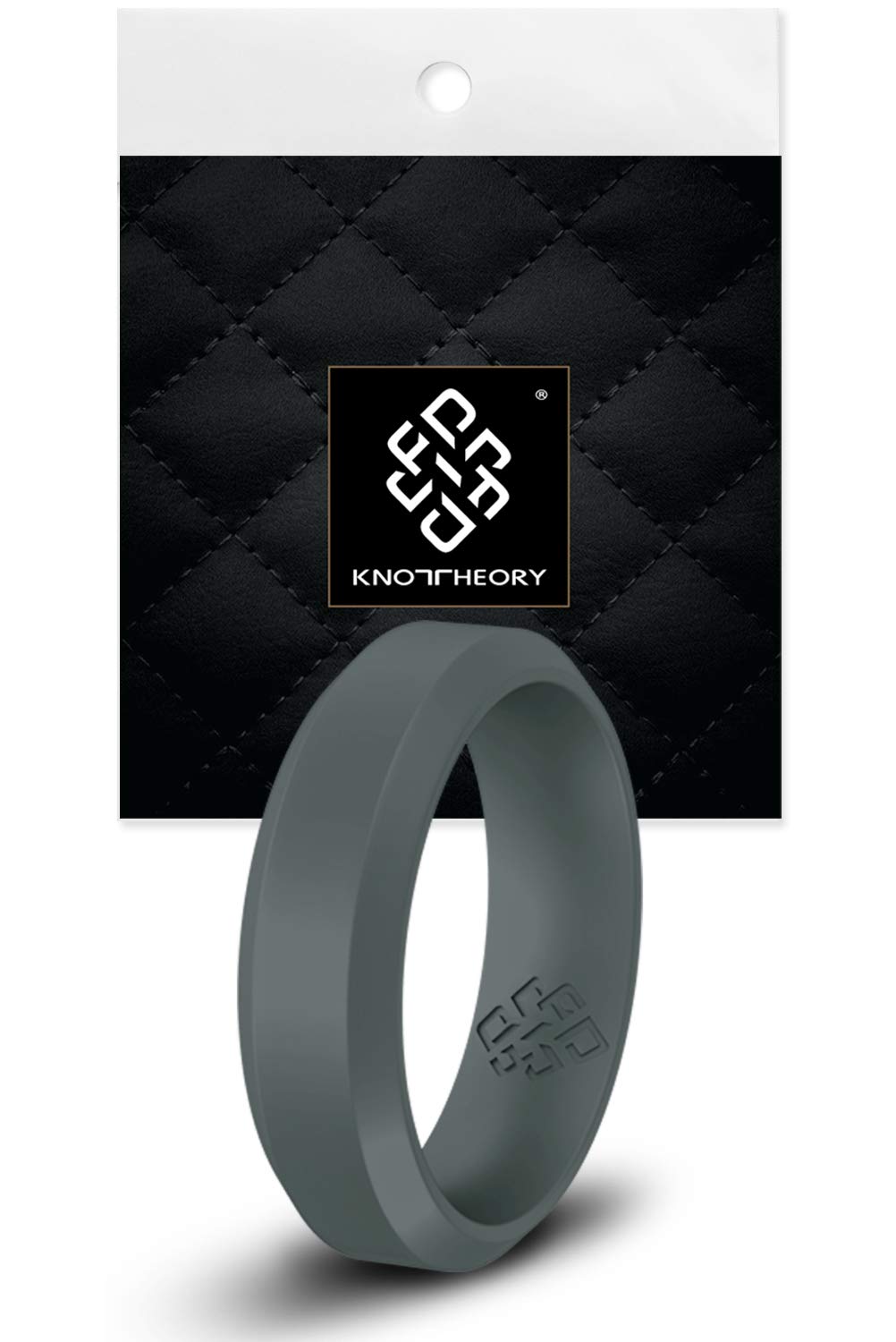 Knot Theory Silicone Wedding Ring Band for Men Women: Superior Non Bulky Rubber Rings - Premium Quality, Style, Comfort - Ideal Bands for Gym, Work, Hunting, Sports, and Travels