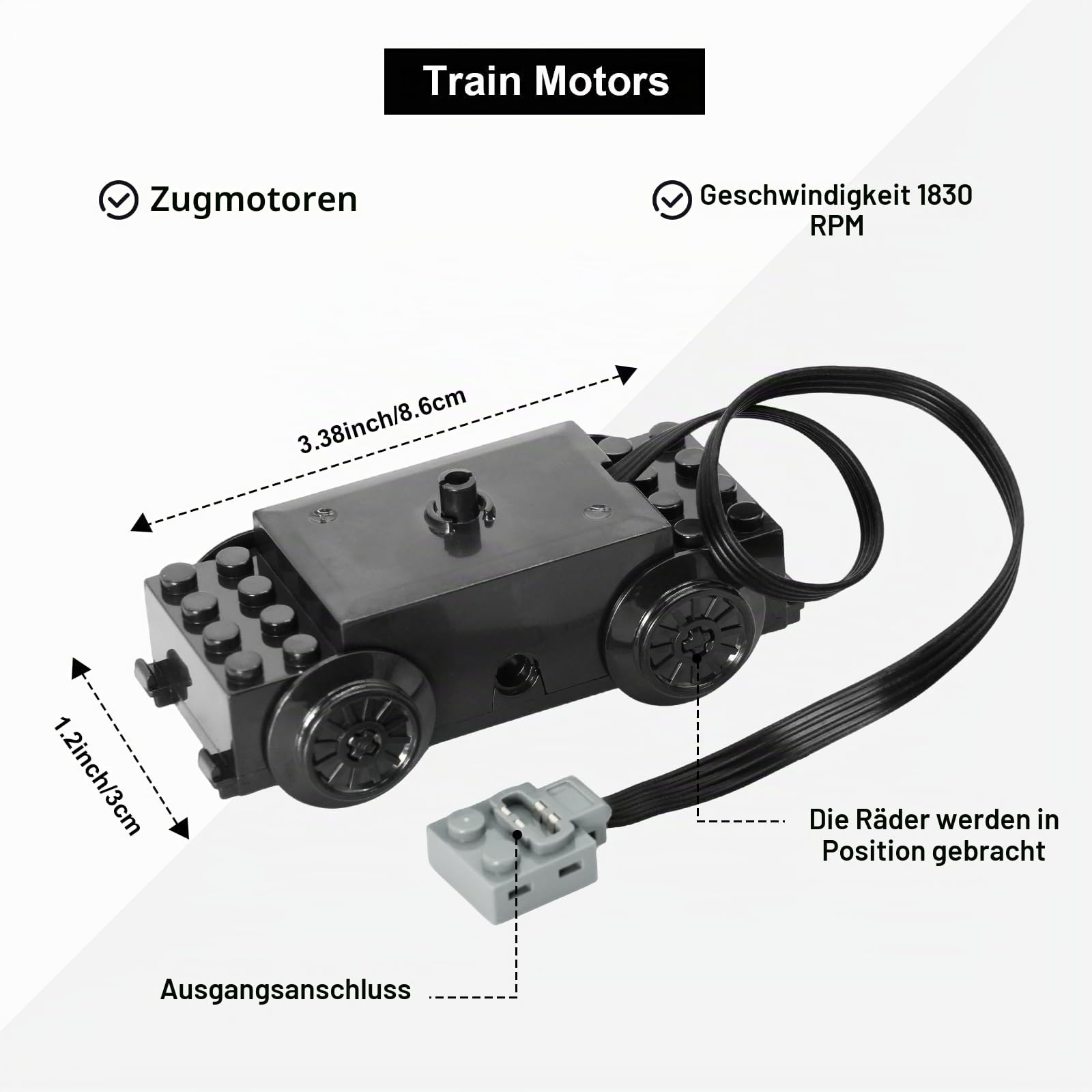 Servo Motor Power Function Set,QIQIAZI 45-Teiliges Elektrisch Spielzeug Motoren mit M/L/XL/Servo/Train-Motor,IR Fernbedienung, Batteriebox, Verlängerungskabel, Kompatibel mit Technik