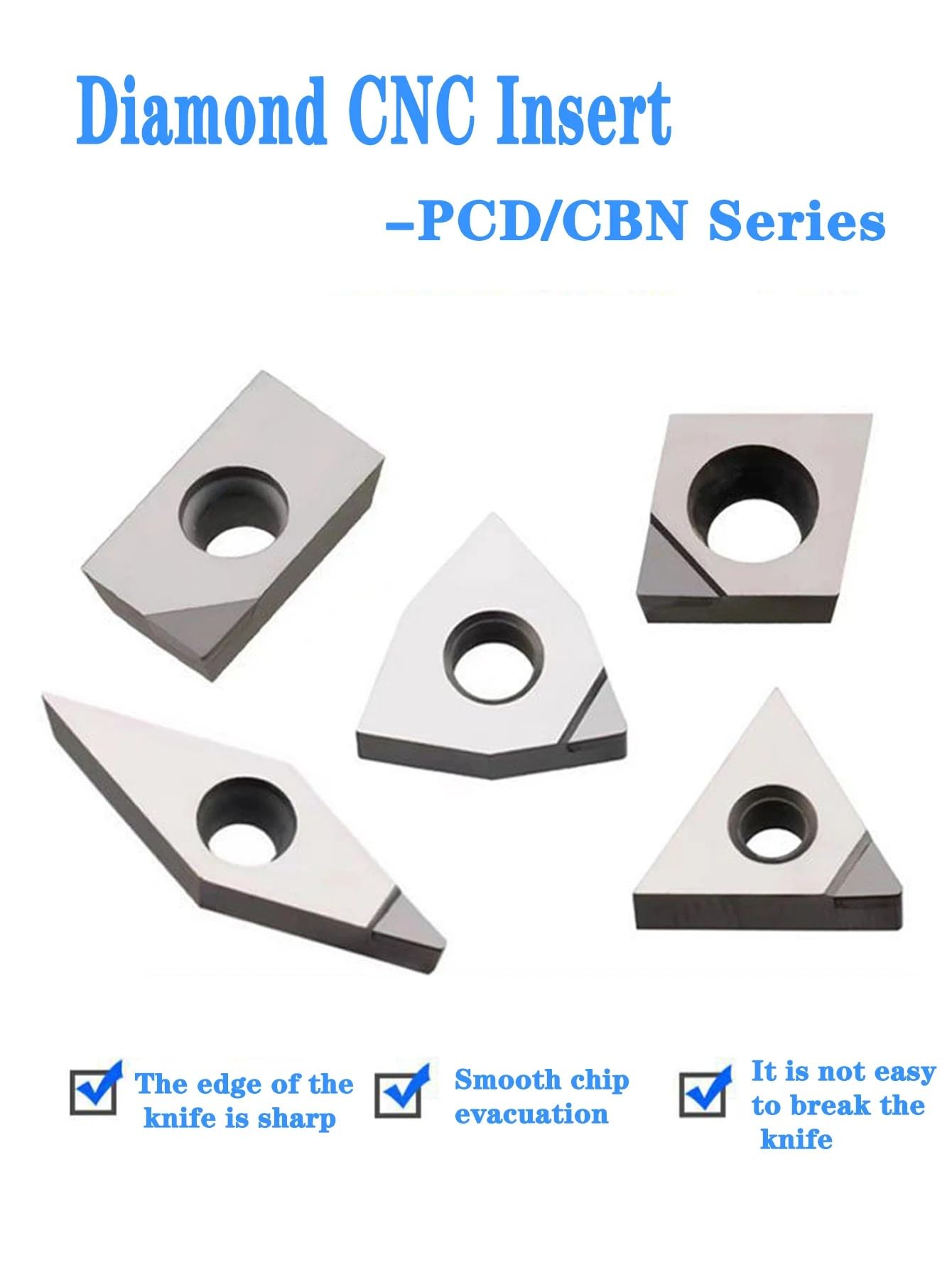 Utensili Diamantati CNC PCD CBN DCGT11T301 DCGT11T302 DCGT11T304 DCGT11T308 DCGT070201 DCGT070204 DCGT070208 Inserto(2pcs DCGT11T304-PCD)