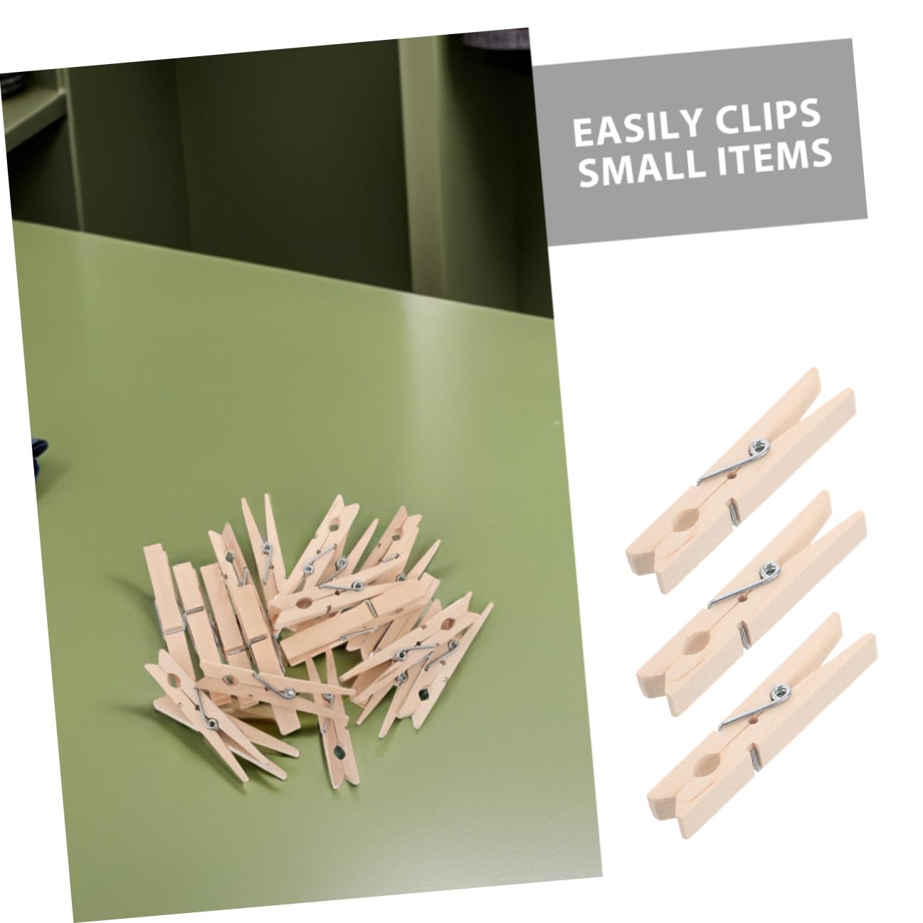 150 pezzi Mollette in Legno Mini Resistenti per Bucato Antivento Clip per Asciugare Calzini Asciugamani e Foto per Viaggi e Uso Esterno