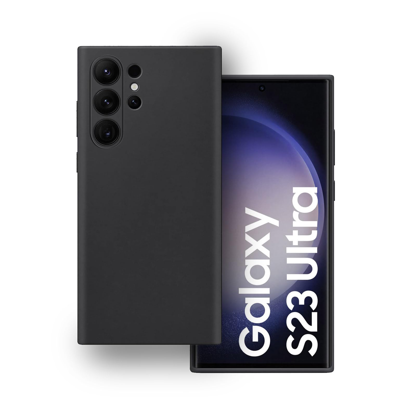 Plus Protection Matte Finished Back Cover Case for Samsung Galaxy S23 Ultra 5G | Rubberized TPU | Slim Thin Soft Matte Flexible Matte Touch Shockproof - Matte Black (B0CBH9LSC7) Amazon Price History, Amazon Price Tracker