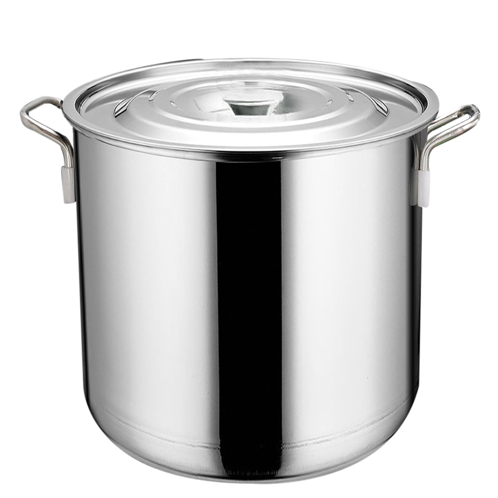 Pentola da zuppa Professionale in Acciaio Inox con Coperchio, Grande pentola Profonda 30x30 cm, Ideale per fornelli a Gas, hotpot e Cottura a Base di Latte, pentola da Cucina Resistente.