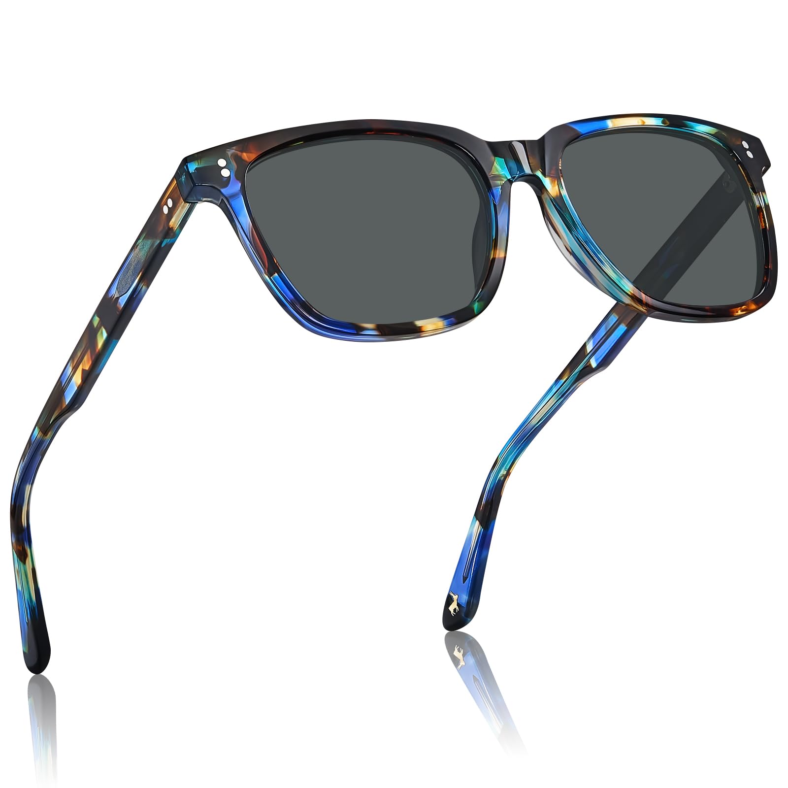CARFIA Polarized Sunglasses for Women Acetate Small Medium Size UV400 Anti Glare CA5354