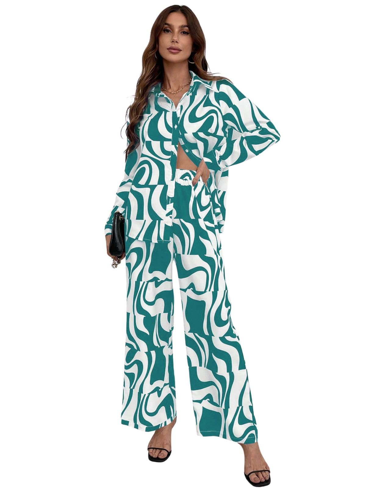 Leriya Fashion Womens Rayon Ethnic Co-Ord Set Regular Fit Casual (Lf-Kp-W1753&Tr836_Green_L)