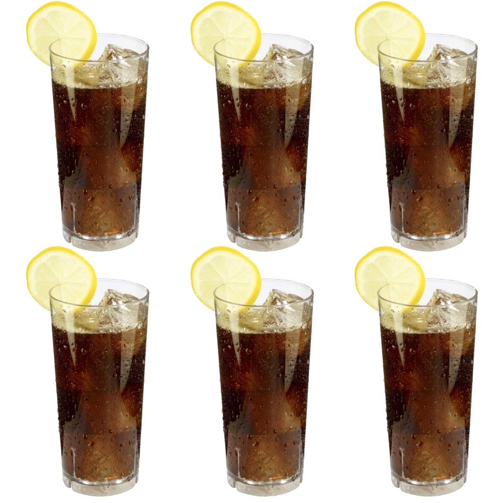 Viva Haushaltswaren - 6 x onbreekbaar whiskyglas 240 ml, set drinkglazen van hoogwaardig polycarbonaat (kunststof) als waterglas, sapglas, partybeker enz. bruikbaar (zoals echt glas