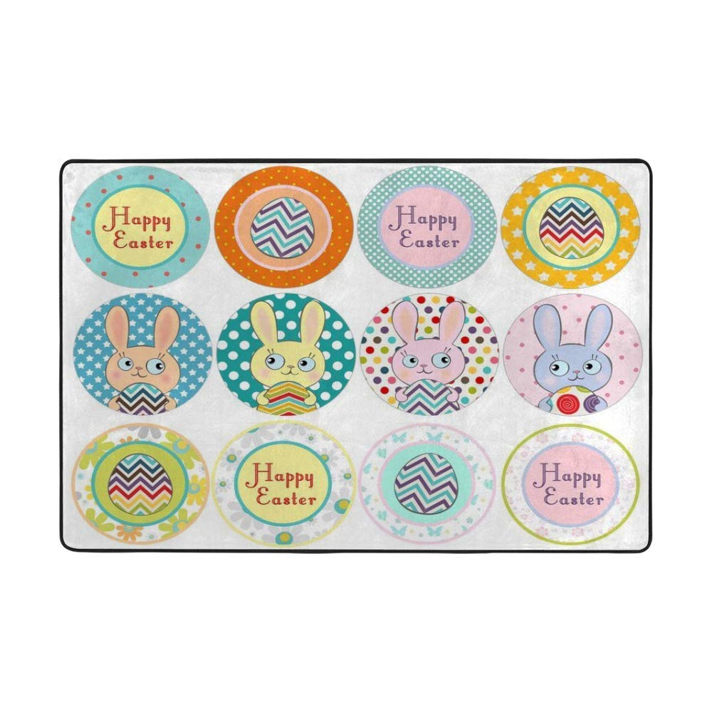 Tapis de sol lapin en velours corail Halloween absorbant et ultra doux