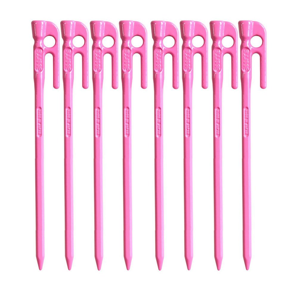 Forged Peg Ellisse Stakes 8 Pcs Powder Baking Coat Made in Japan (Pink, 15.0in(380mm))
