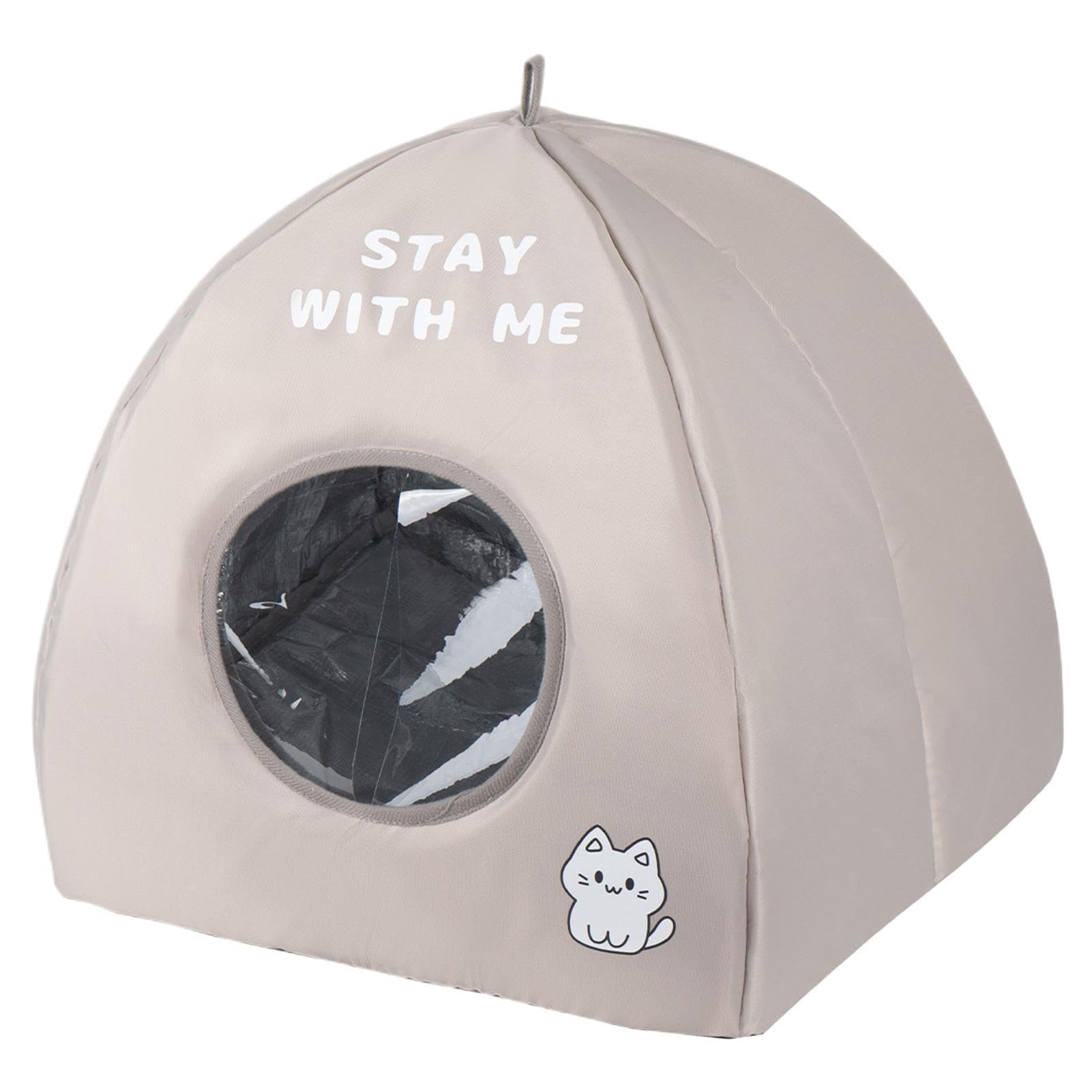Cooling Cat House, Cool Kitten Shelter with Insulated Foil Lining Cooling Dog House Outdoor Portable Style, for Apartment Home Office Bedroom Living Room Study Patio Daily Comfort Use