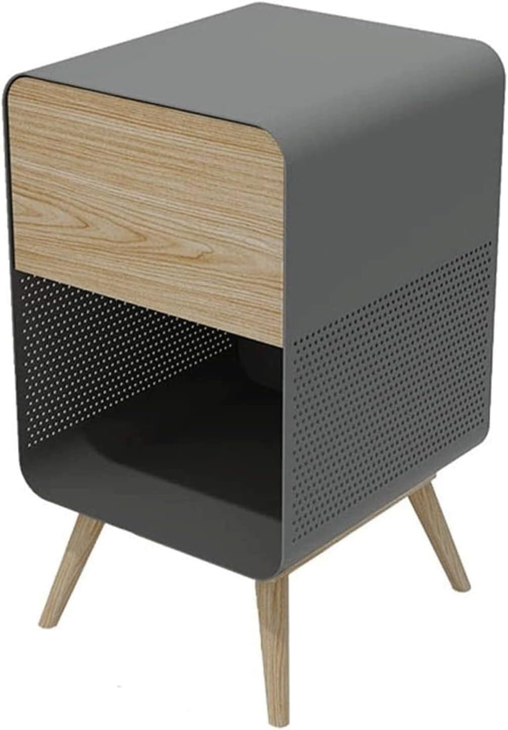 Petite Table de Chevet en Bois Gris pour Créer une Ambiance Cosy dans la Chambre