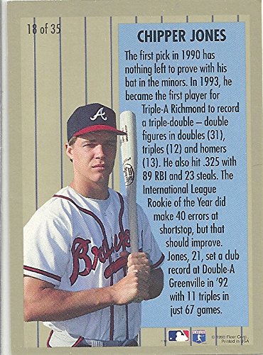 Amazon.com: CHIPPER JONES MAJOR LEAGUE PROSPECTS ROOKIE BASEBALL