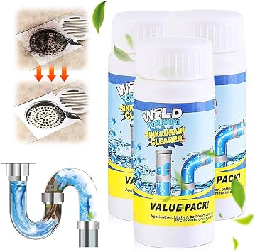 Sink Drain Cleaner, 2025 Upgraded Wild Tornado Sink and Drain Cleaner, Fast Foaming Powerful Pipe Dredging Agent, Multi-functional pipe unclogging agent, for Home Kitchen Toilet 3