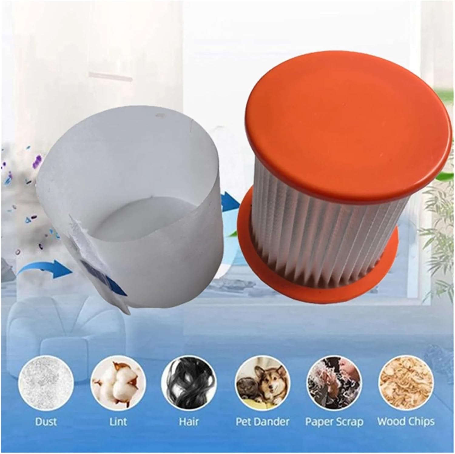 1PC Filter Element，Compatible For INSE，N5S N5T S6T S6P Pro S610 For TMA T120 T150 T220 T181 T180 Vacuum Cleaner Replacement Parts