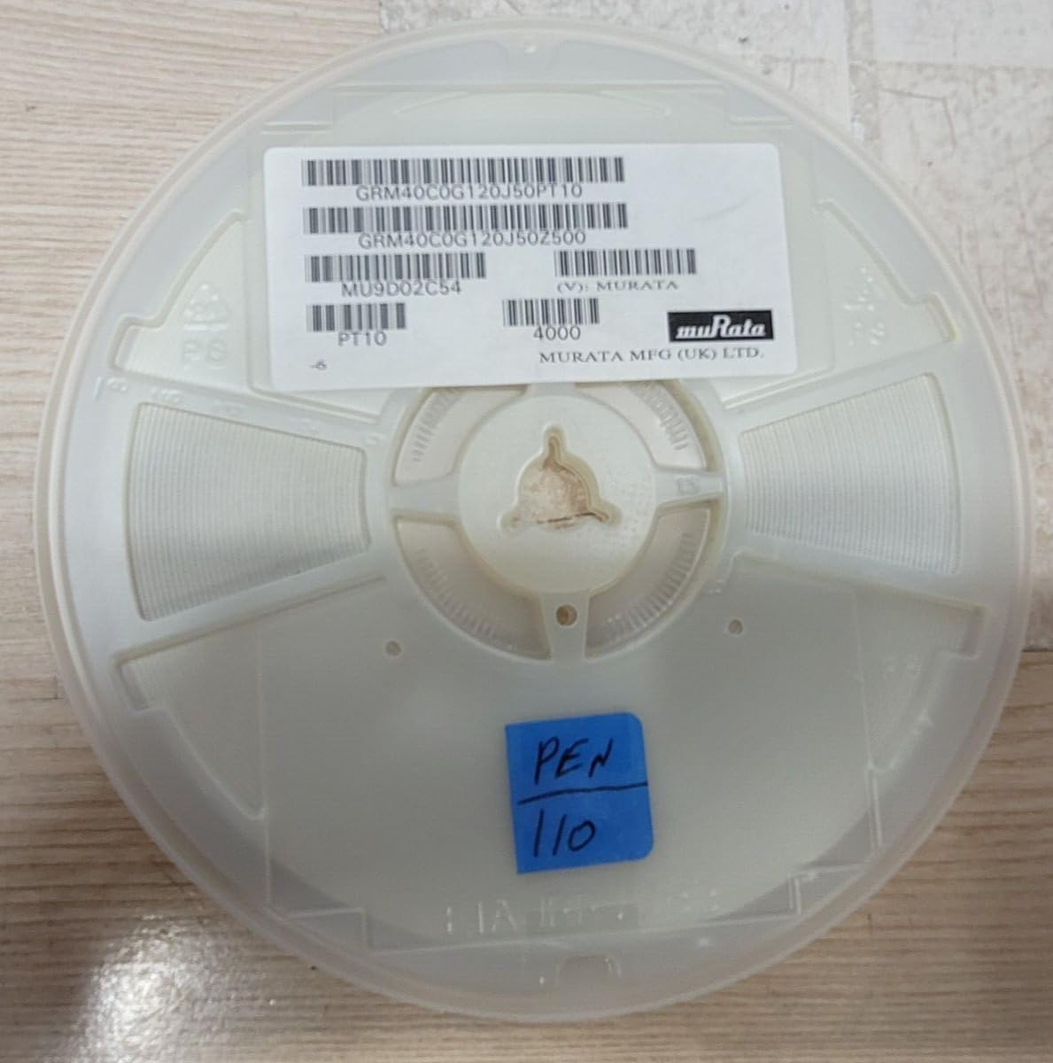 (4000 PC) GRM40C0G120J50Z500 MURATA