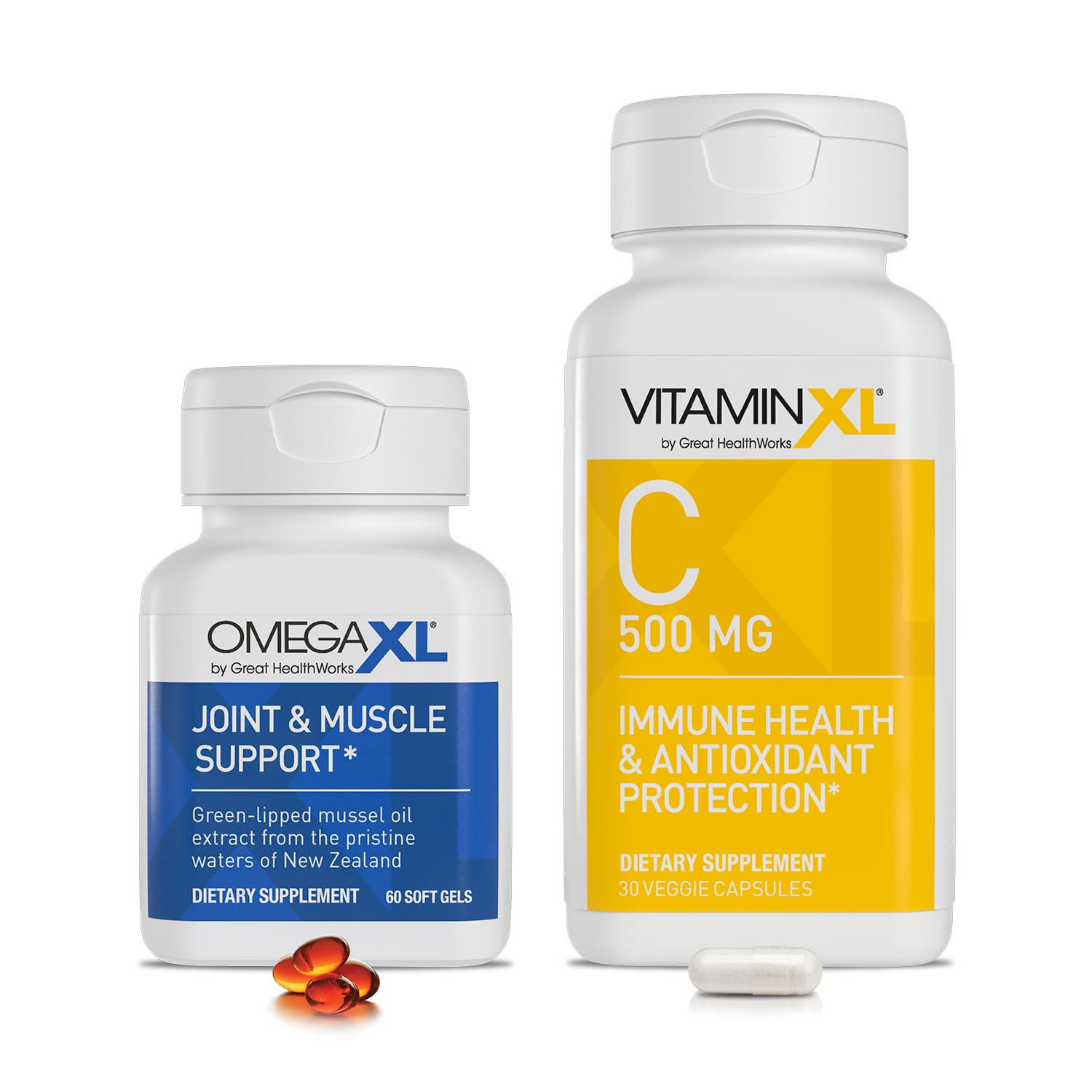 OmegaXL Joint Support Supplement 60 Soft Gels & VitaminXL C 30 Capsules