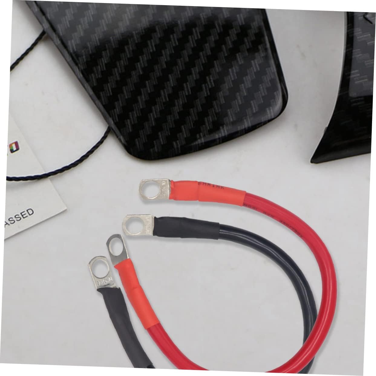 Automotive Battery Cable Line 4awg 25sqmm 30cm Red Positive Brown Negative Copper Cable with Heat Shrink