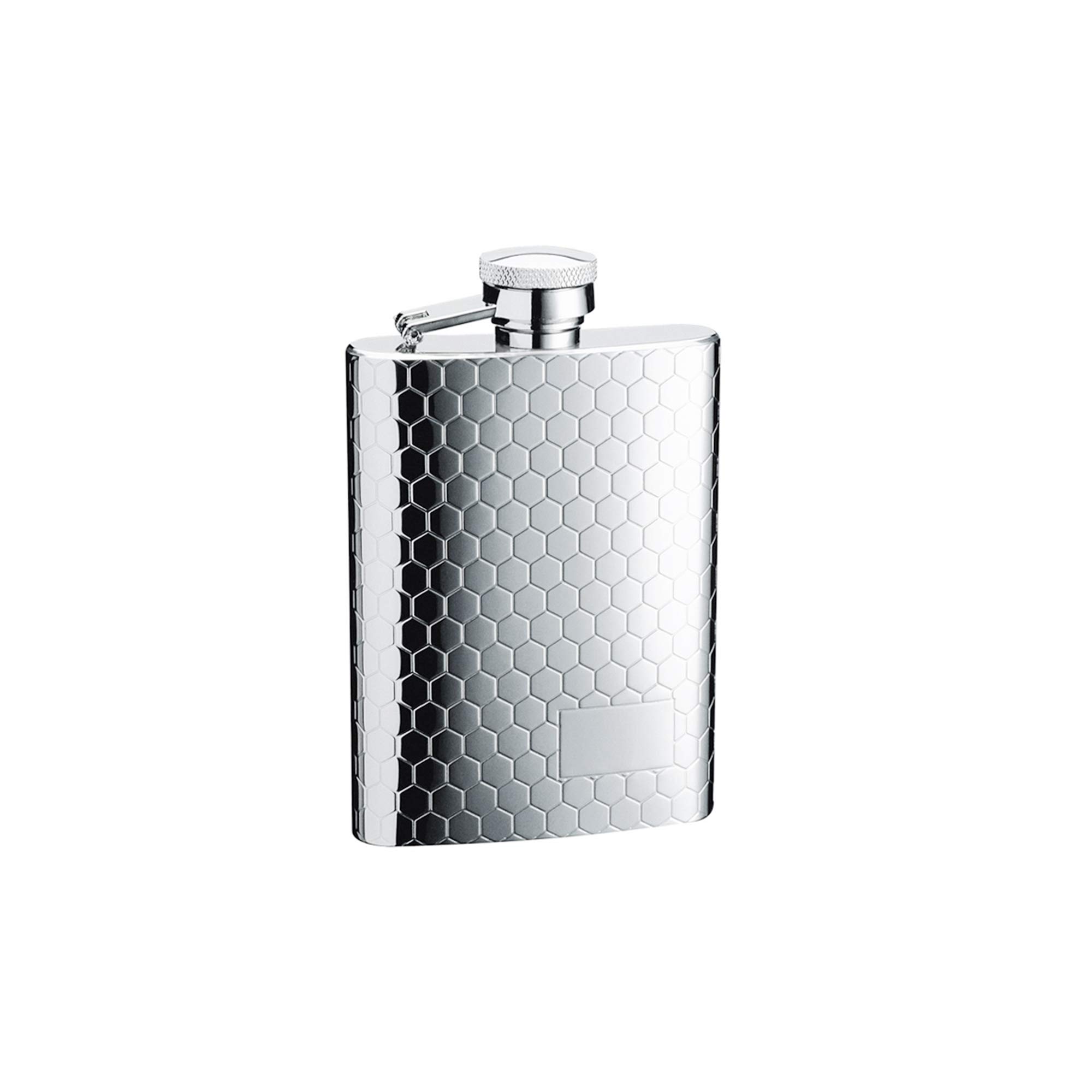 4oz Hip Flask with Engraved Honeycomb Design-YM153