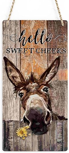 Decoración de pared de baño, decoración de burro de girasol, decoración para colgar en la pared de casa de campo, decoración para el hogar, hotel,