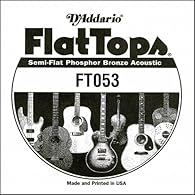 .053 gauge semi-flat phosphor bronze acoustic guitar string Smooth, flattened playing surface, superb tone and sustain associated with phosphor bronze strings Perfect as a replacement string or for creating customized sets Made in the u.s.a. for the ...