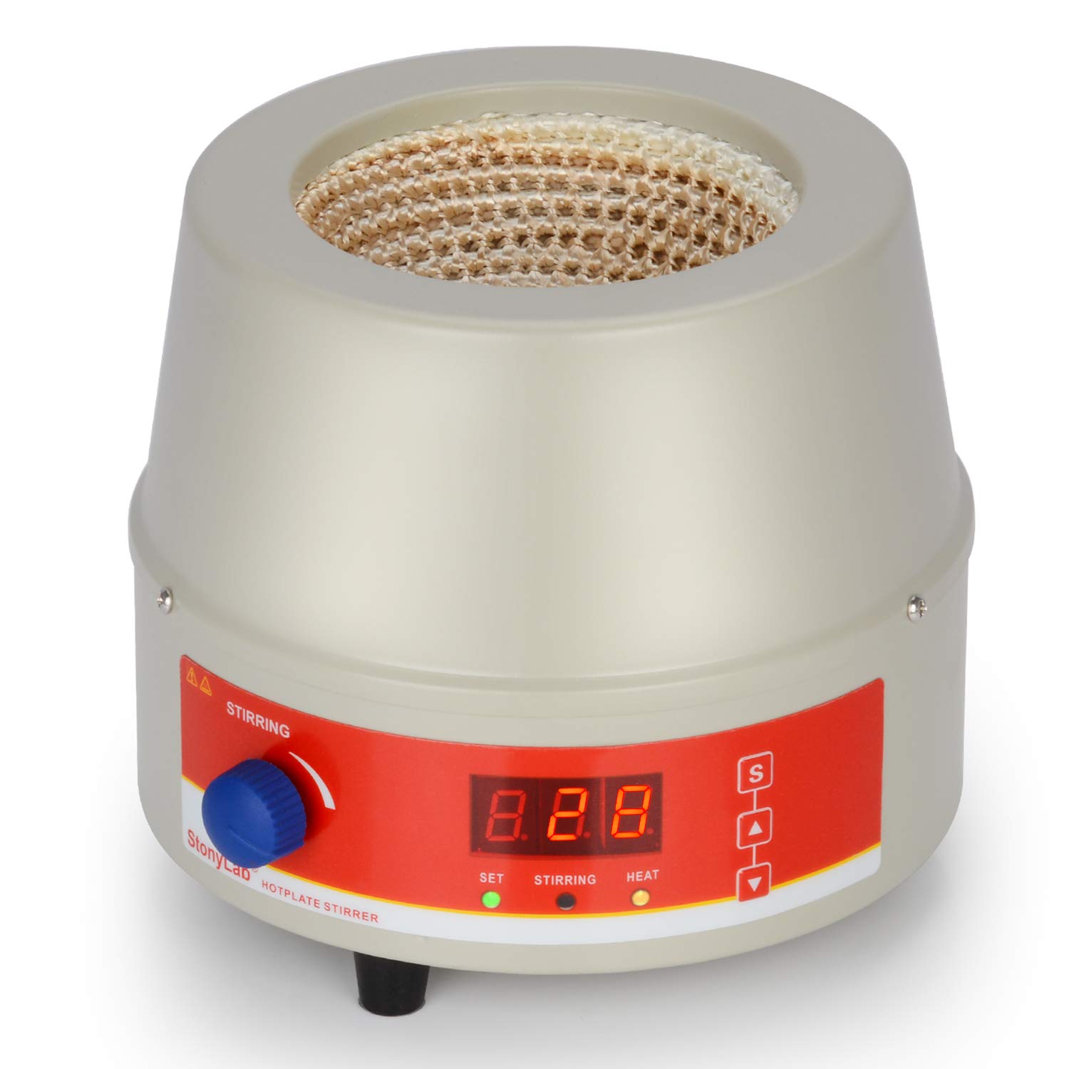 stonylab Chauffe Ballon, Réglables Chauffage et Agitation Electromantle Chauffant électrique avec Agitateur Magnétique et Contrôle de Température Numérique, Heating Mantle 220V / 300℃ 250W, 500ml