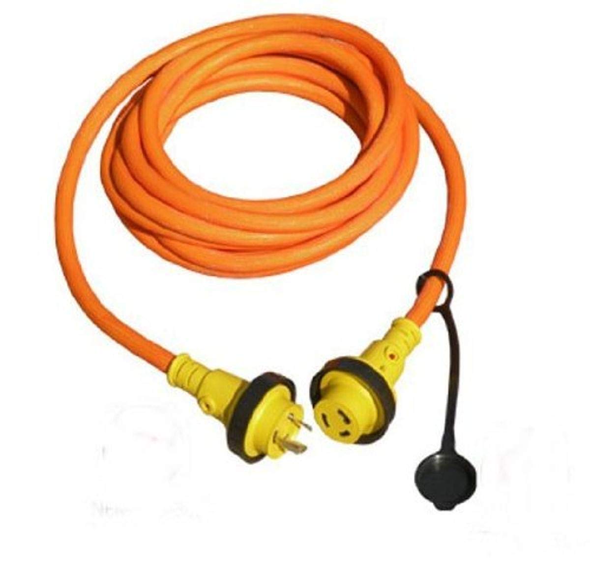 Conntek 17A05-025RE Marine Shore Power 30 Amp Cordset with Light Indicator (Orange Mesh, 50-Feet)