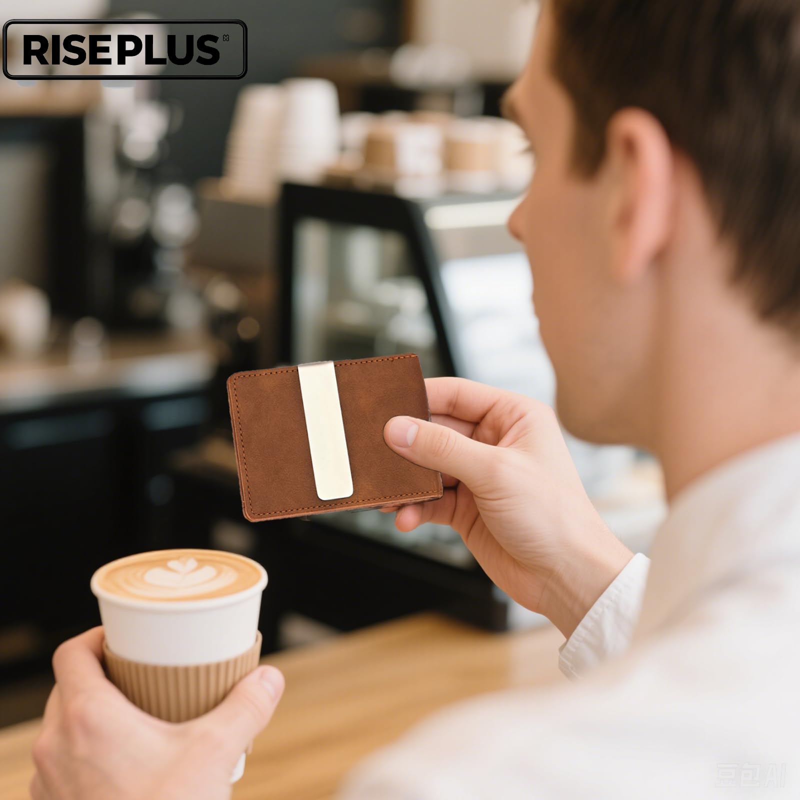 Zacisk do pieniędzy męski, Slim Wallet z zaciskiem do pieniędzy, Money Clip, Ultralekkie etui na karty, Kompaktowe etui na karty kredytowe RFID, Minimalistyczny portfel z zaciskiem do