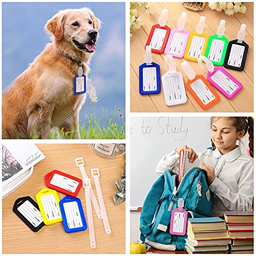 Vicloon Bagage Tags, 12 STKS reiskoffer tas bagage Tag bagagelabel, Plastic bagage Identifier, Bagage Tag houder, Koffer ID Tags, Handtas Tag Label, Travel ID Bag Tag, Bagage koffers Tag Tag - Image 3