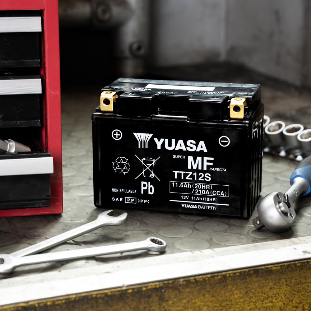 Yuasa TTZ12S 12V 210 CCA Hochleistungs-VRLA-Motorradbatterie | Hochleistung, Zuverlässig & Langlebig, VRLA-Technologie
