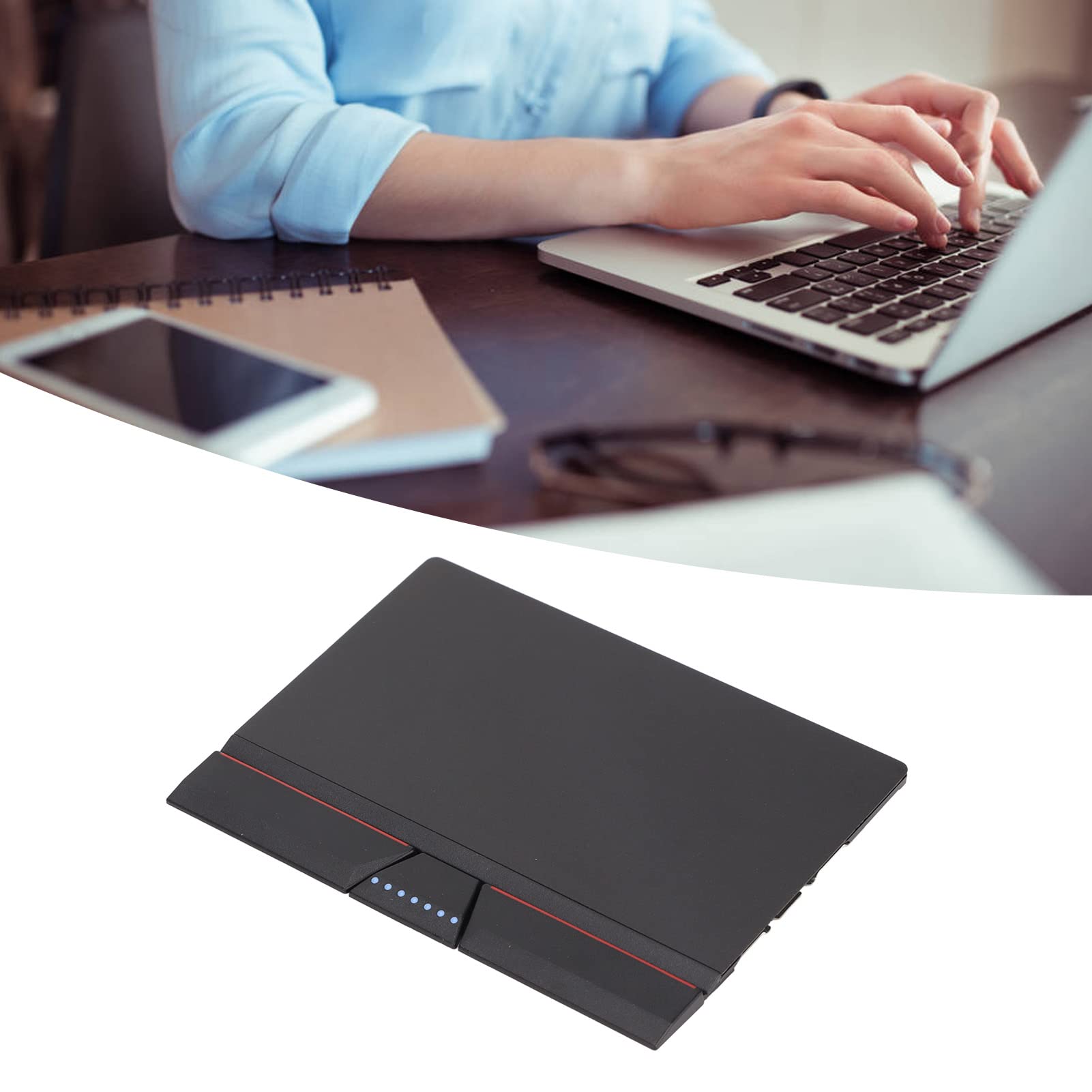ciciglow Touchpad Notebook a Tre Pulsanti Plug and Play Sostitutivo per ThinkPad T440 T450 T440S T450S T460 - Sensibile al Tocco, Facile Installazione, Durevole in ABS e Lega Alluminio