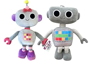 Robot Plush Bundle: Jett 8.5" and Joy 8" Stuffed Plush