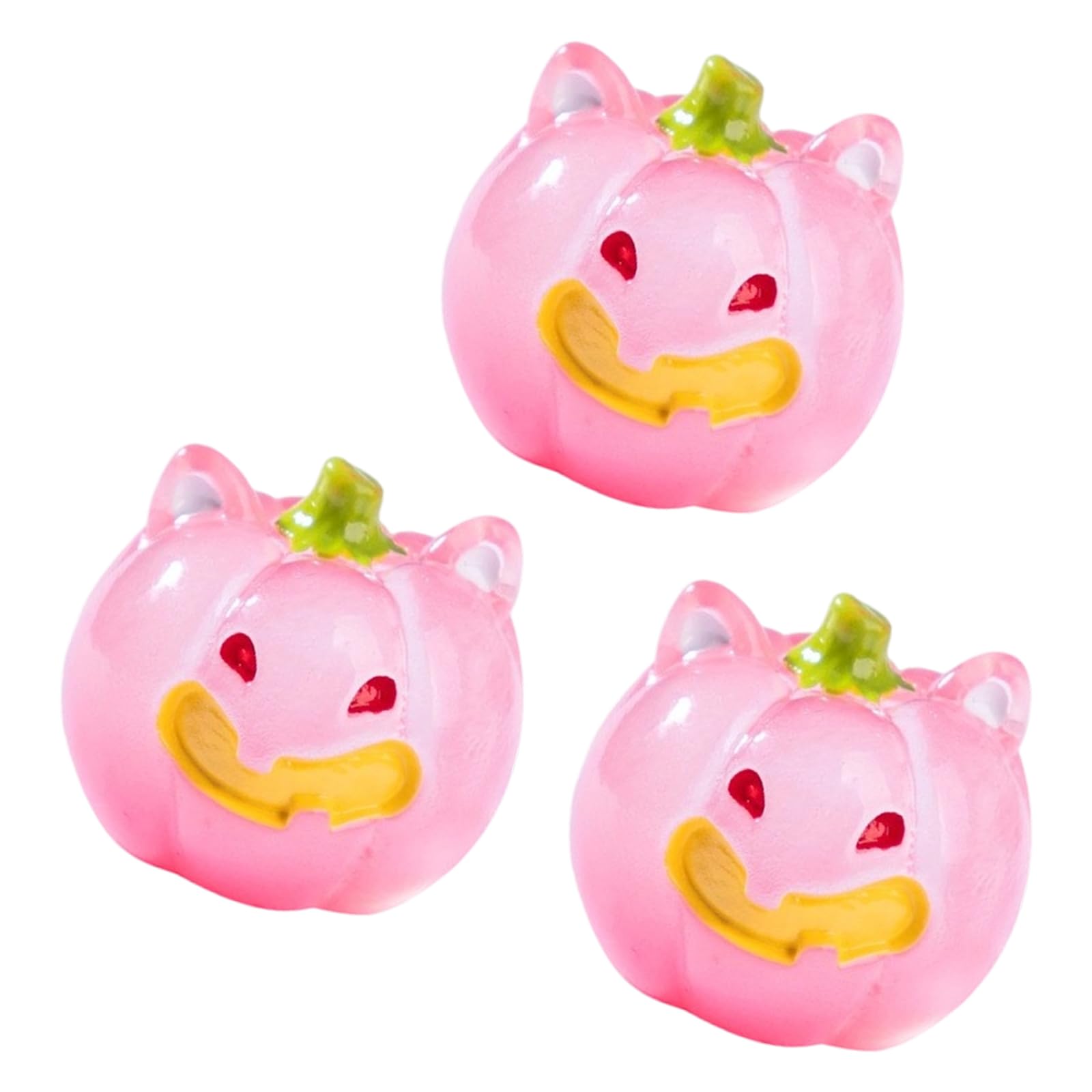 YROHGKPN Halloweens Pumpkins Miniature Garden Decoration Desktop Sculpture for Indoor Outdoor Display Glowing Clown Pumpkins Resins Figurine