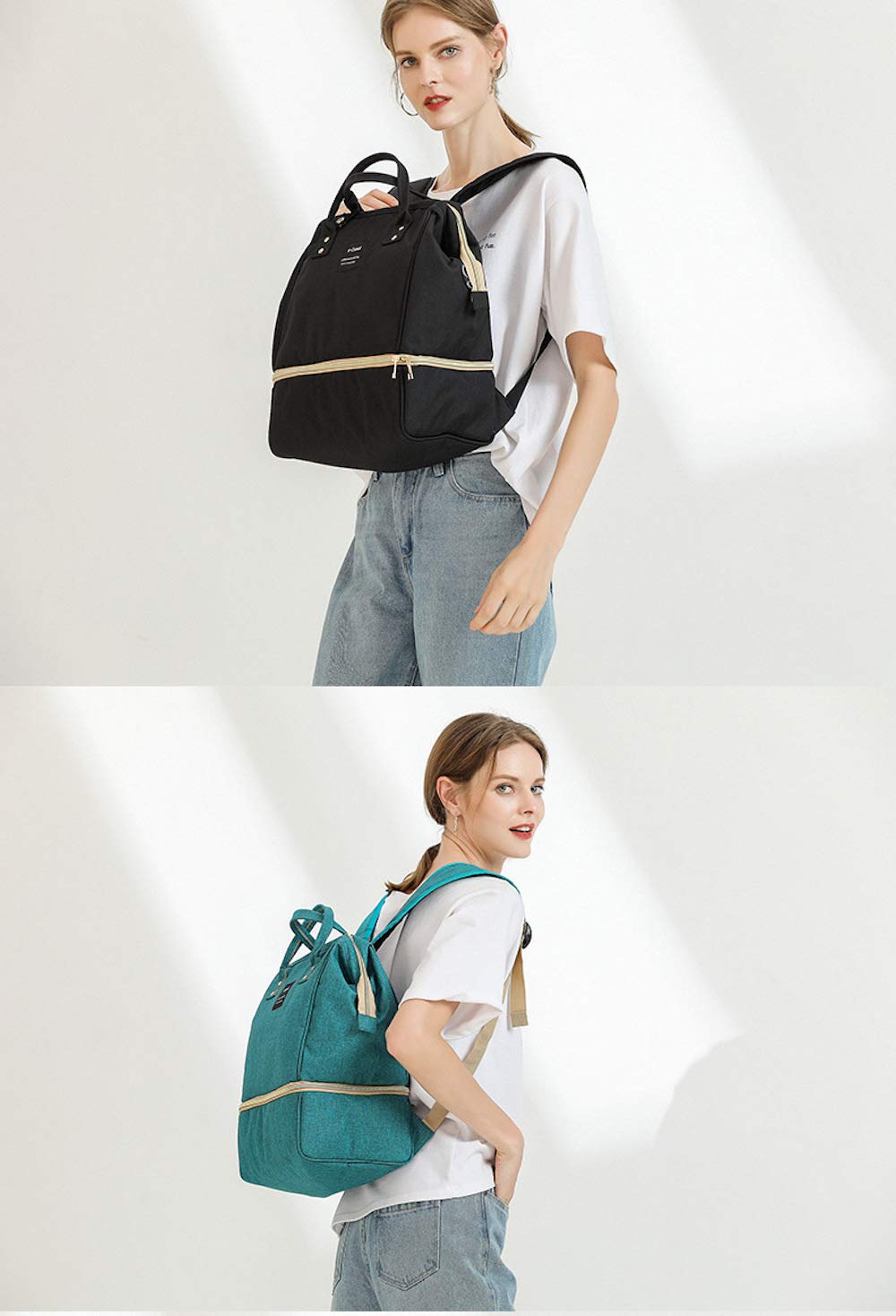Zaino Mamma Borsa Termica per Biberon PortaBiberon Isotermico Zaino Impermeabile, 2 Pacchi di Ghiaccio inclusi