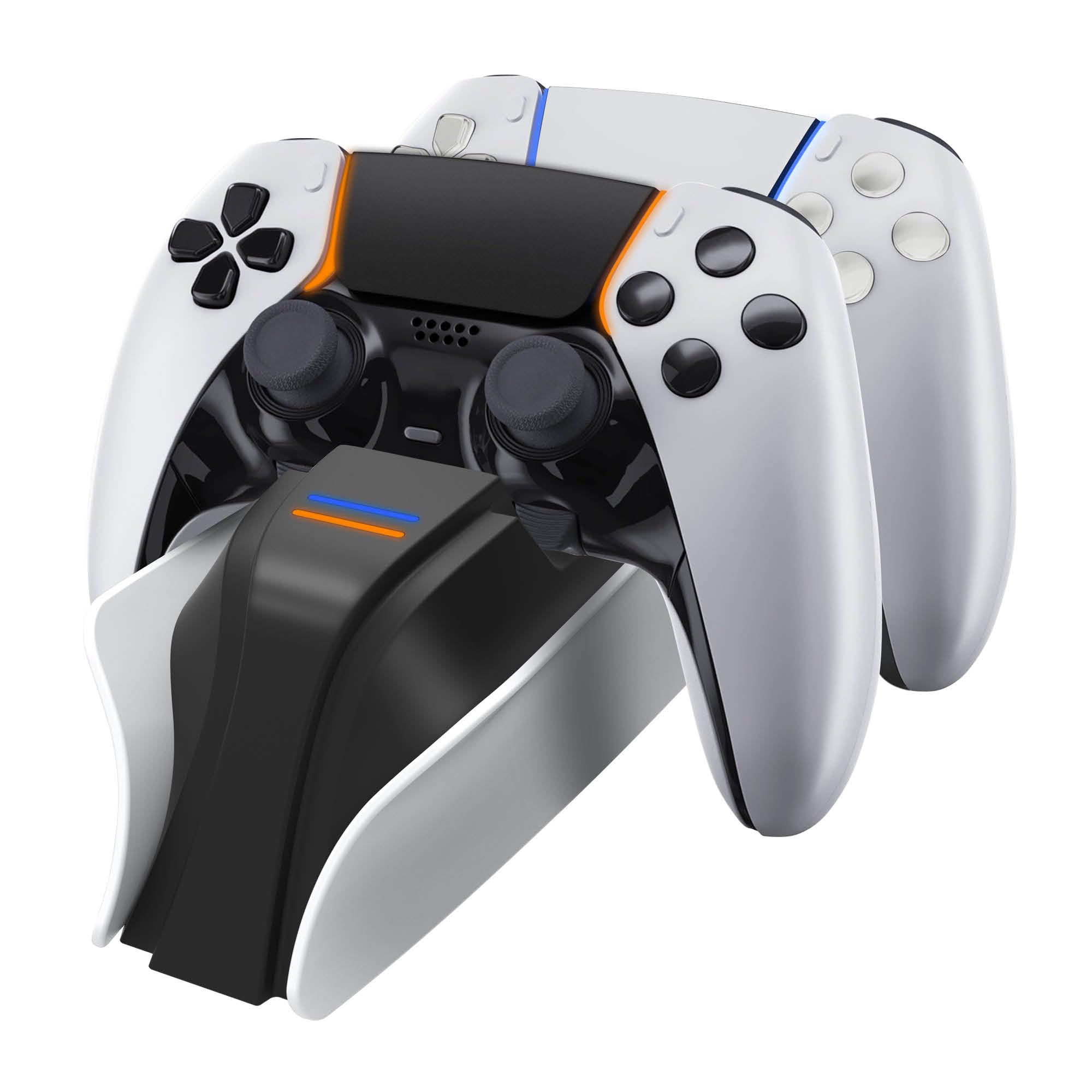 Snakebyte Ps5 Twin Charge 5 - White - Playstation 5 Charging Station For Dualsense Controller, Charger For 2 Wireless Controllers Including Type-C Cable, Led Charge Status Display, Ps5 Design PS5 White