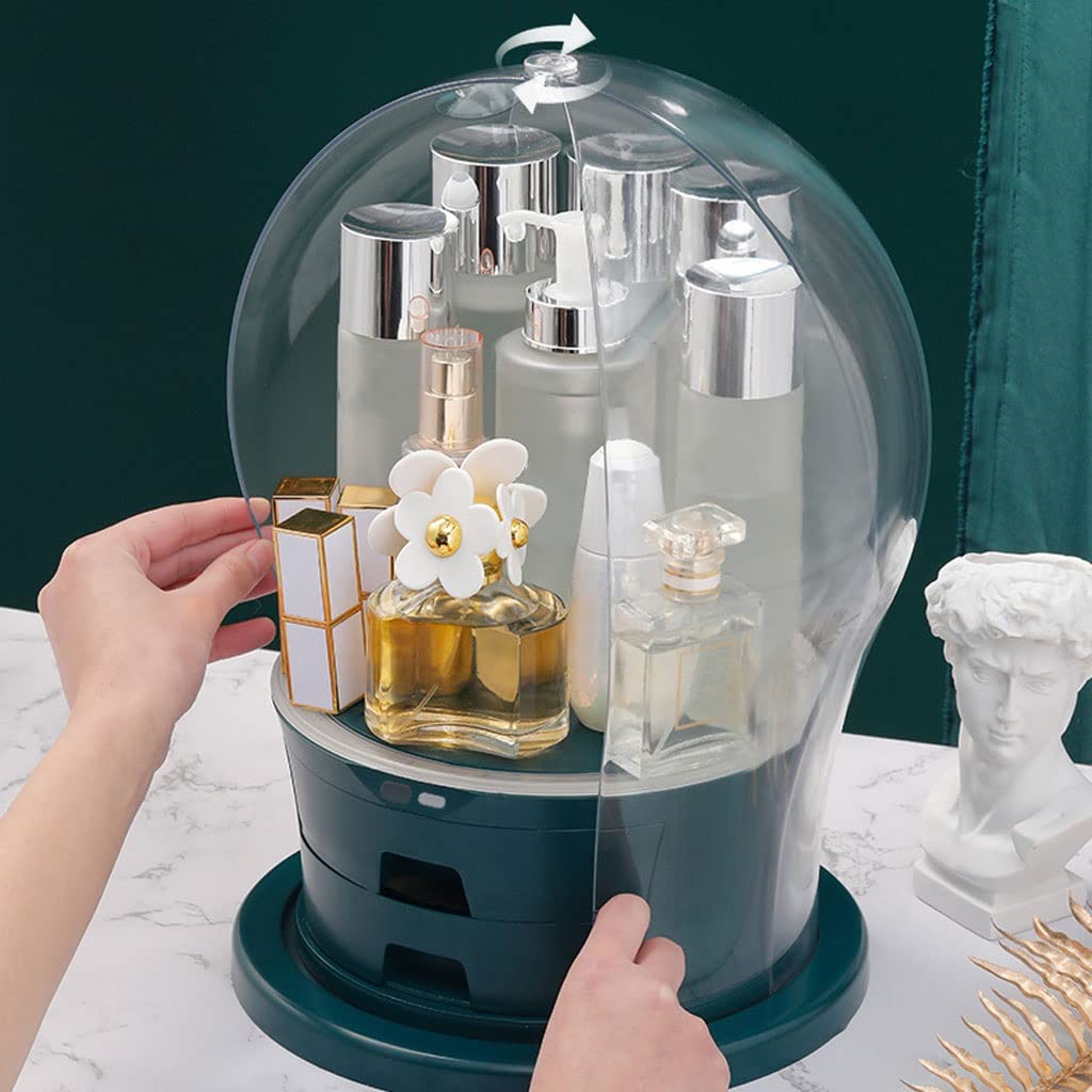 Kosmetische Vitrine Kosmetische Aufbewahrungsbox Hautpflege Produkt Aufbewahrungsbox Transparent mit leichter Aufbewahrungsbox Geeignet for Badezimmer Schlafzimmer Kommode Make-up-Organizer