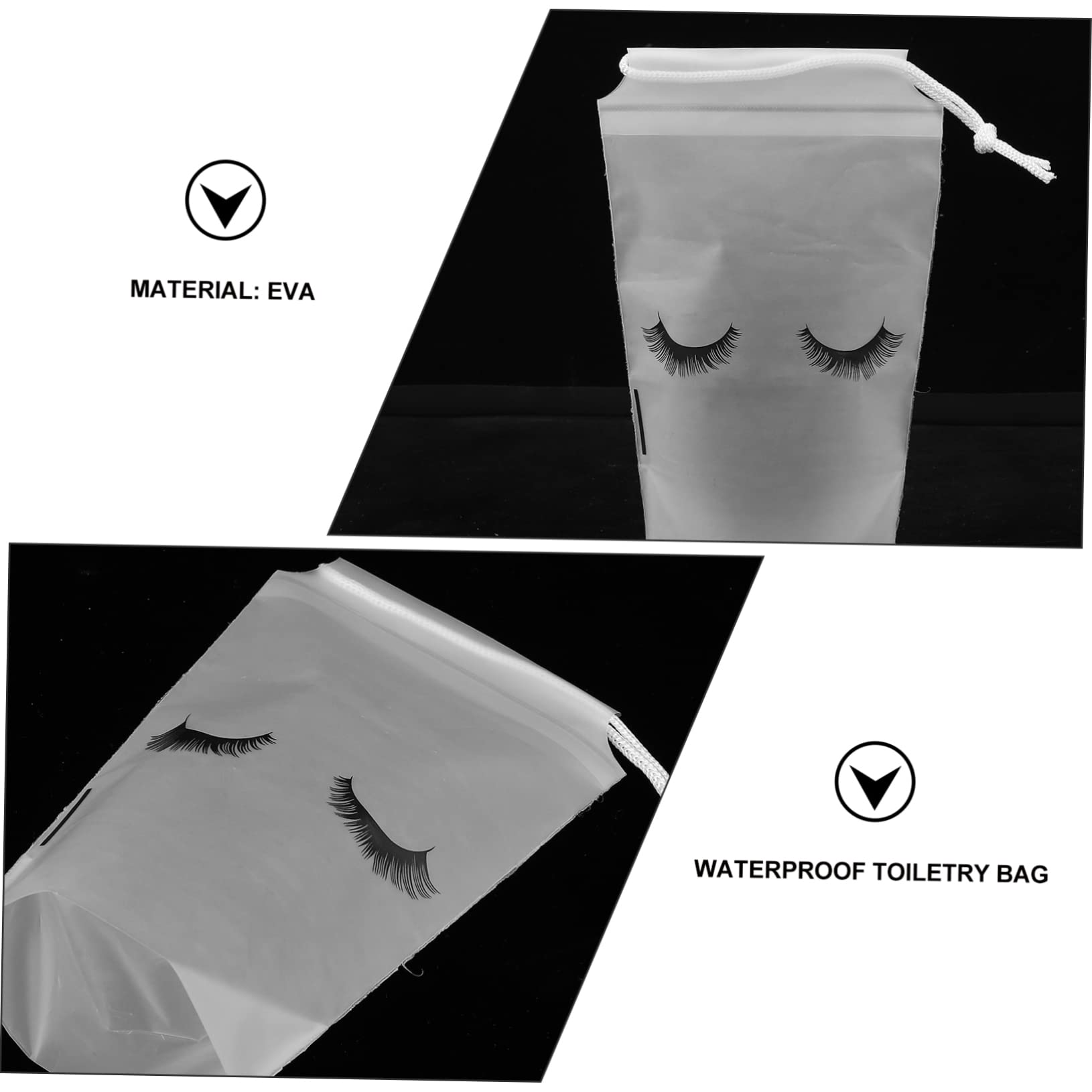 MAGICLULU 3er-Sets Schminktasche Für Unterwegs Reise-Make-up-Tasche Wimpern-Make-up-Tasche Mit Kordelzug Eva-Reise-kulturtasche Körperpflegetasche 50 Stück * 3