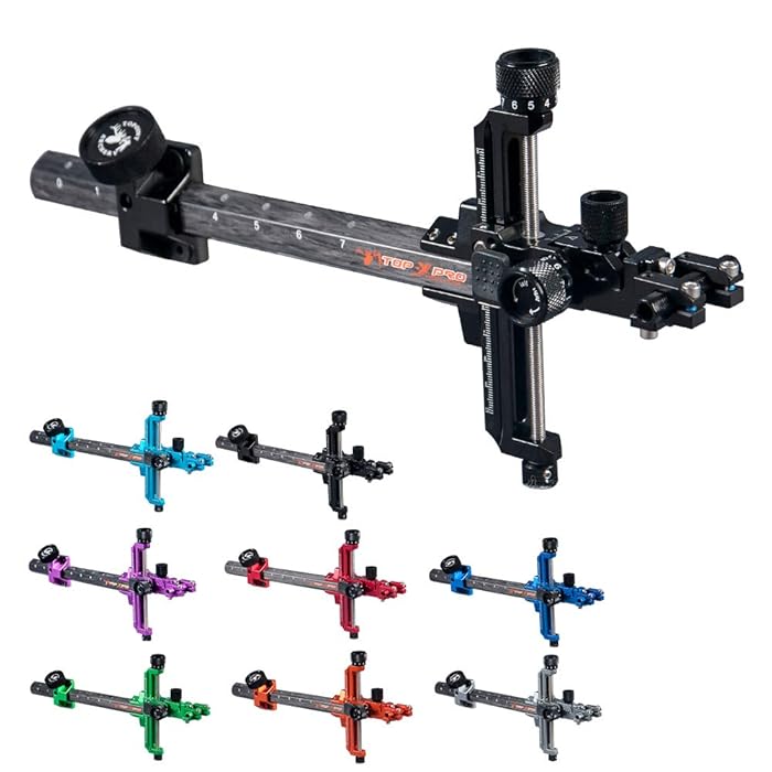 Buy TOPOINT ARCHERY Carbon Bar Compound Sight TP8810 for Target Compound Bow,Micro Adjust