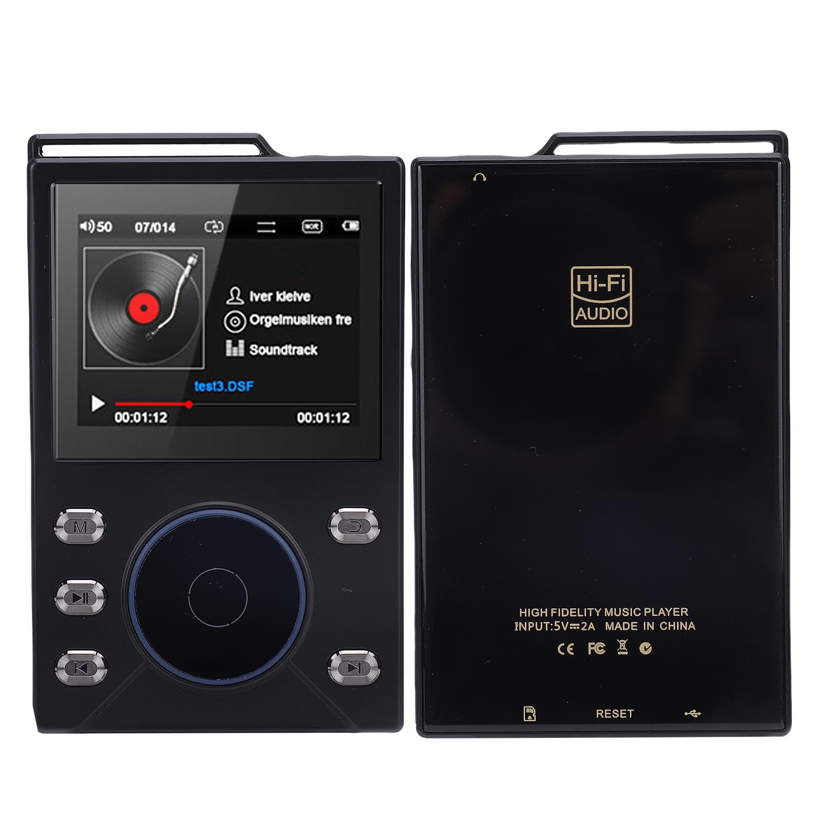 Lettore Audio Digitale Ad Alta Risoluzione con Display LCD da 2,4" Lettore MP3 HiFi per Appassionati di Musica Funzione 5.4 per Viaggiatori (Scheda di memoria piccola da 32 GB)