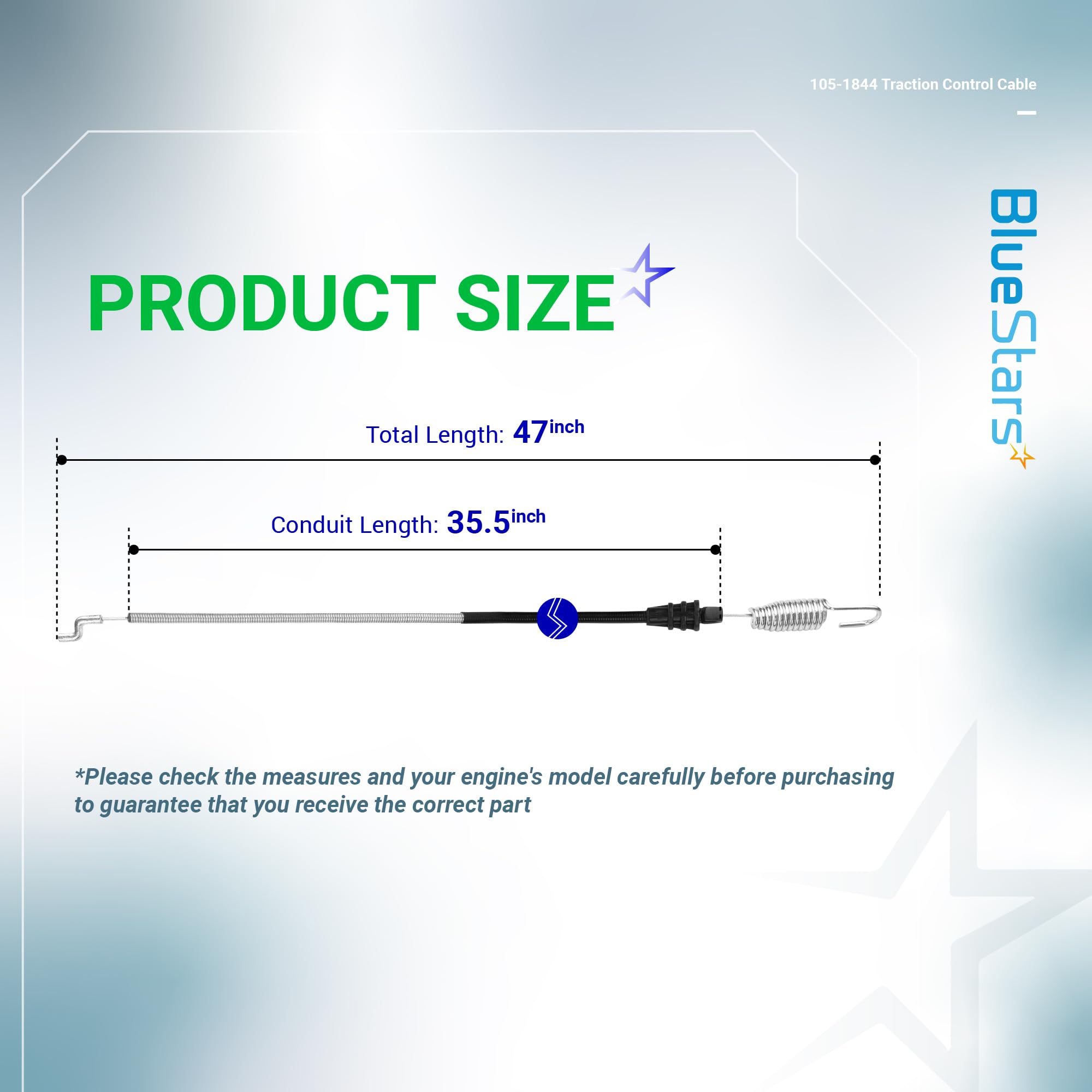 ZAMDOE 105-1844 Traction Control Cable For 22" Toro - Foto 7