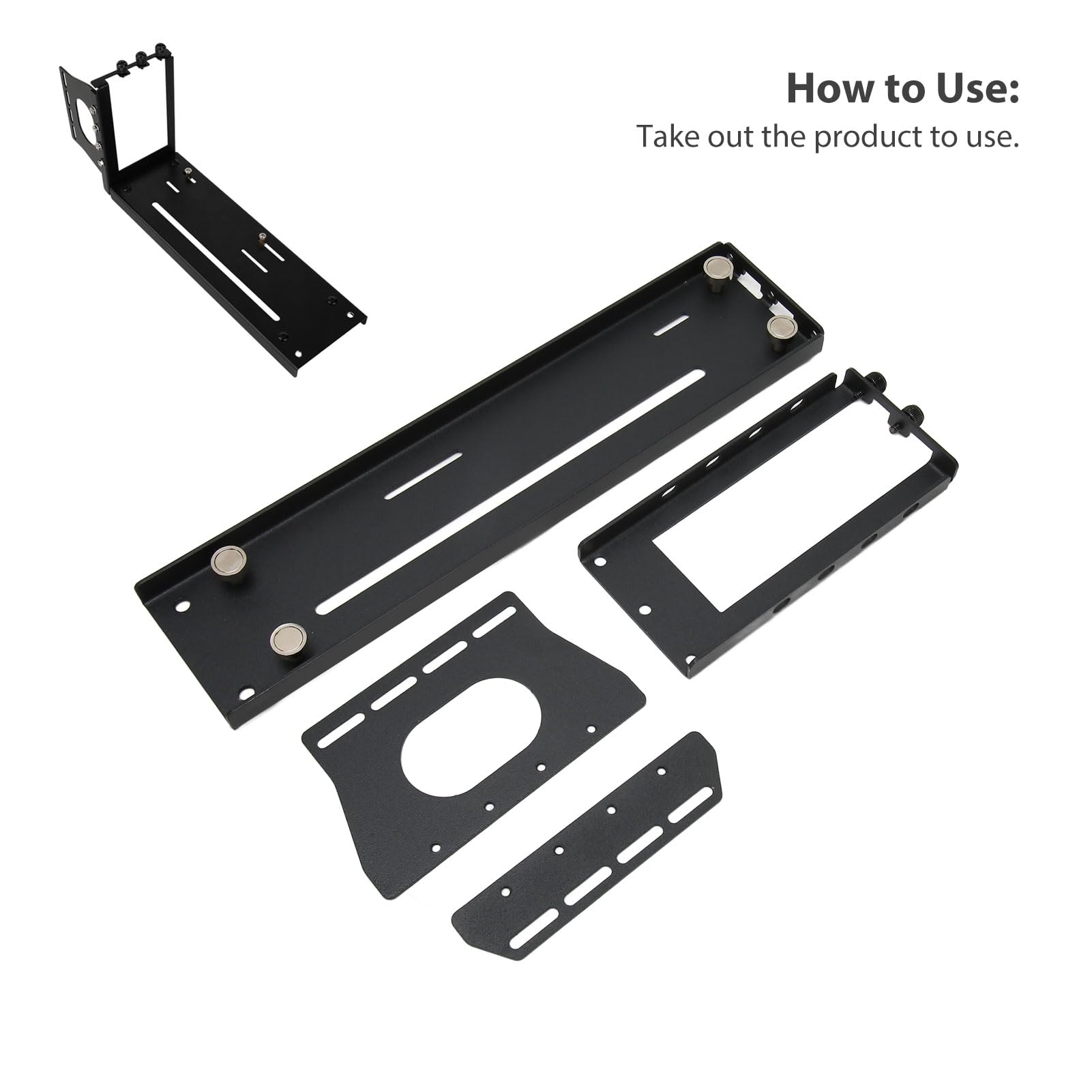ASHATA Staffa GPU Regolabile, Supporto GPU Verticale, Staffa Supporto GPU Verticale Supporto Staffa Supporto VGA Scheda Grafica PCI E 3.0 X16 per Custodia PC ATX (26 * 6,2 * 12,8 cm)