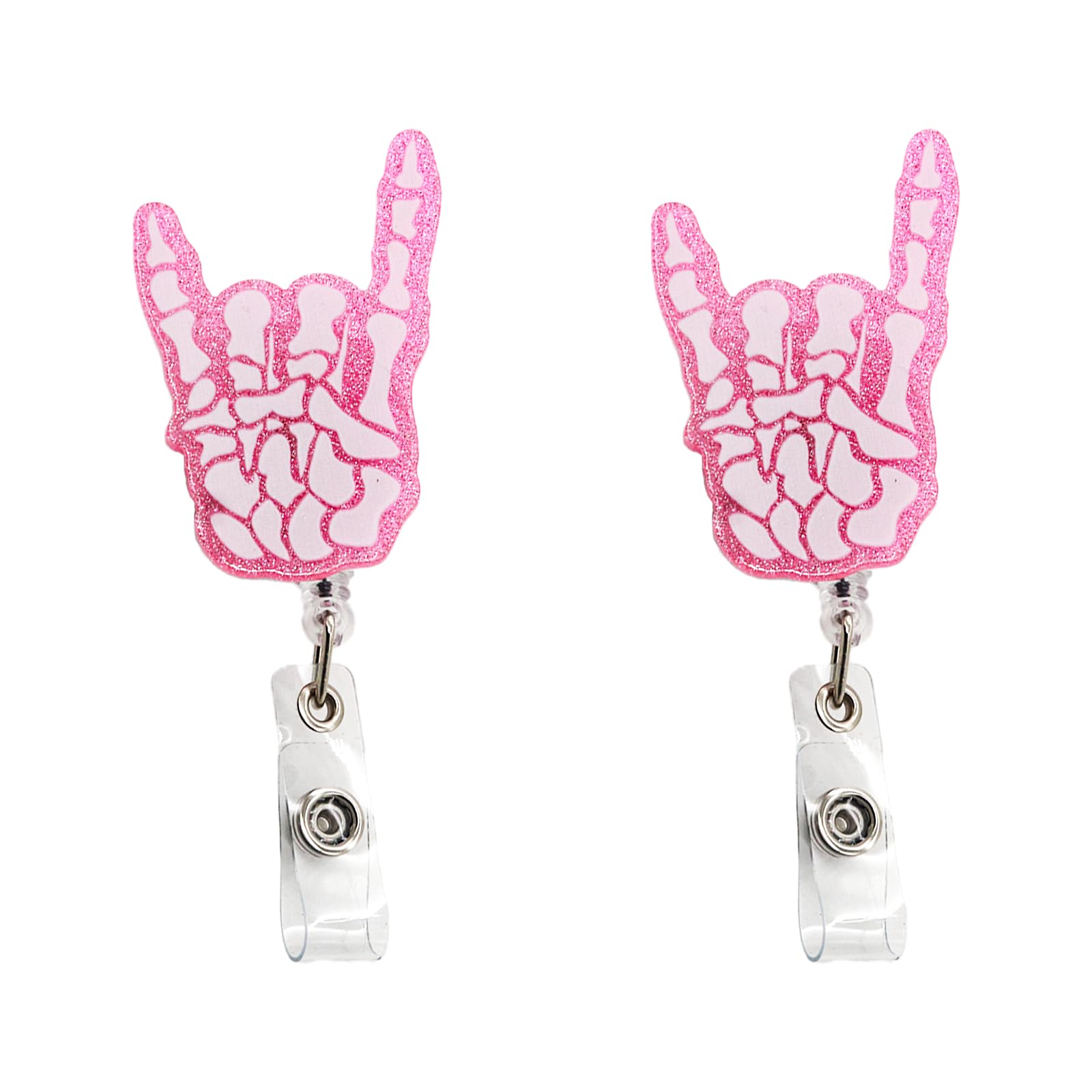 2PCS Radiology Tech Student Essentials,Xray Badge Reel and Buddy,Halloween Skull Ortho Badge Reel，Hospital Worker Essentials