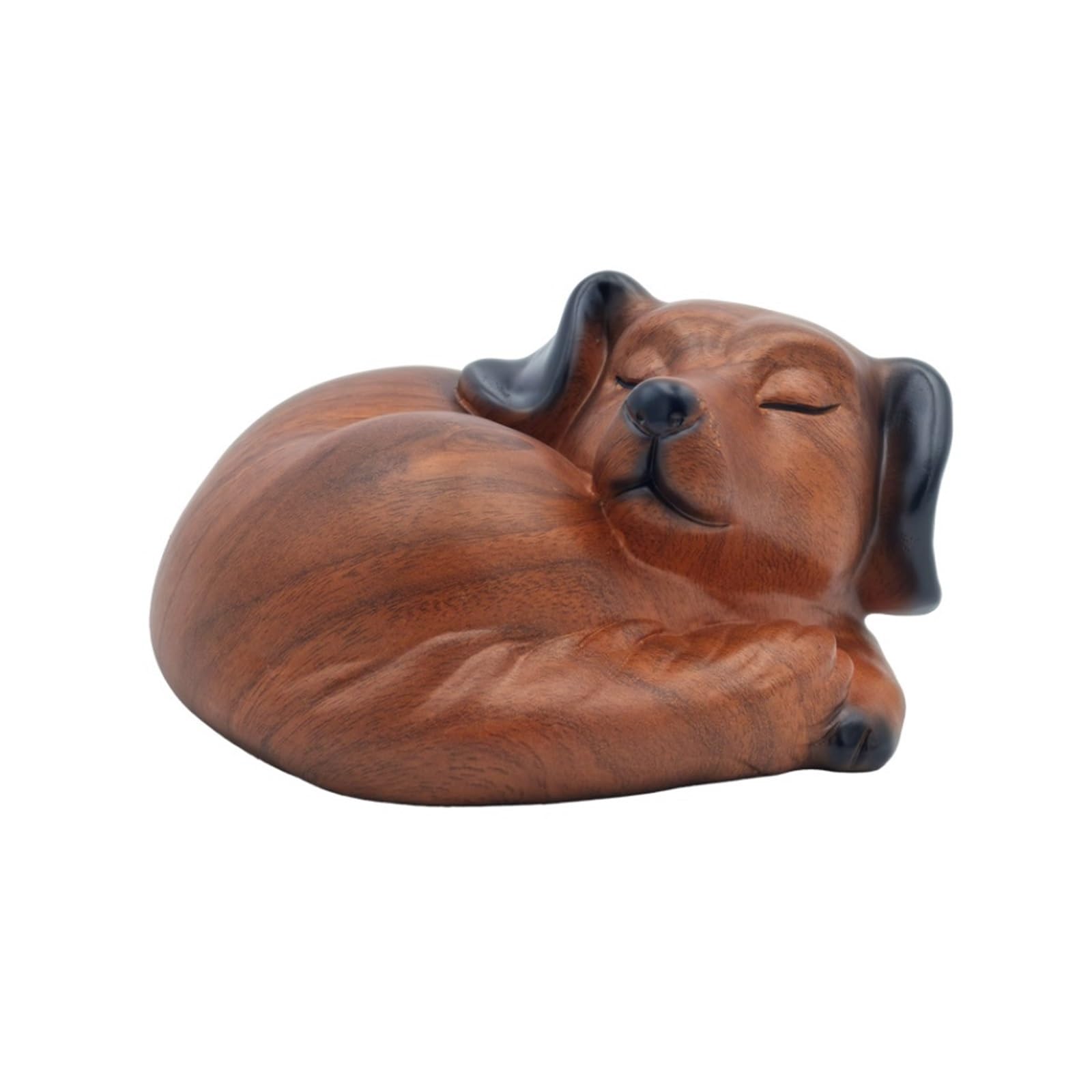 NESPIQ Brown Wood Animal Pattern Urn Cat Dog Urn (9.5x18.5x15.5cm)
